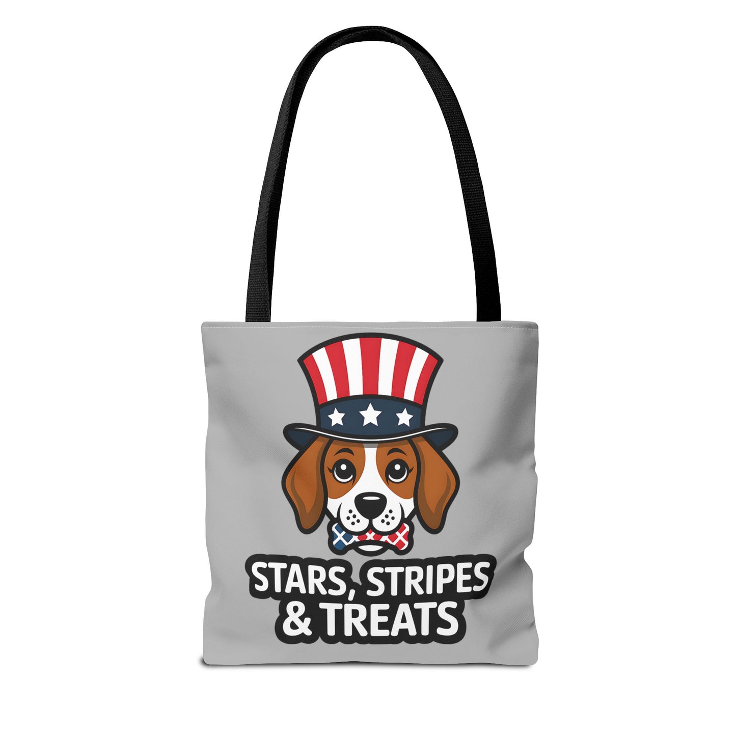 Patriotic Dog Tote Bag - Stars, Stripes & Treats - Cute Pet Lover Gift, Summer Fair, Dog Lovers, July 4th, Everyday Use