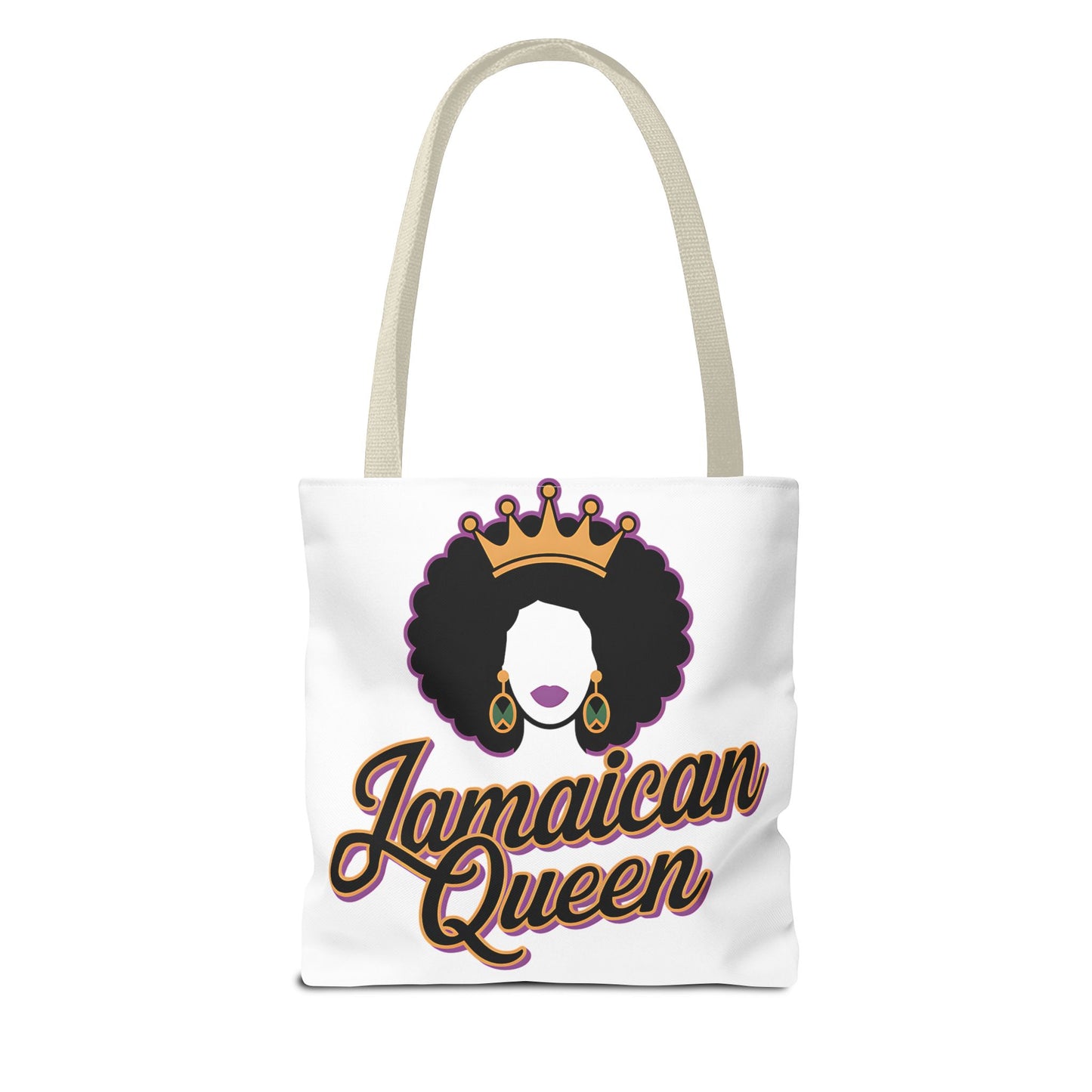Jamaican Queen Tote Bag - Stylish Canvas Bag for Proud Heritage