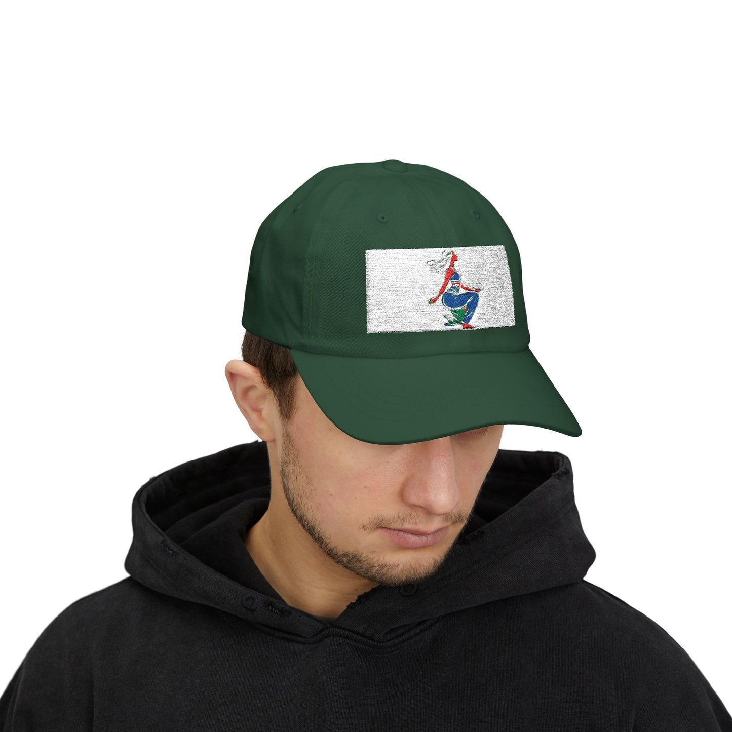 Retro Style Classic Dad Cap with Colorful Graphic Design