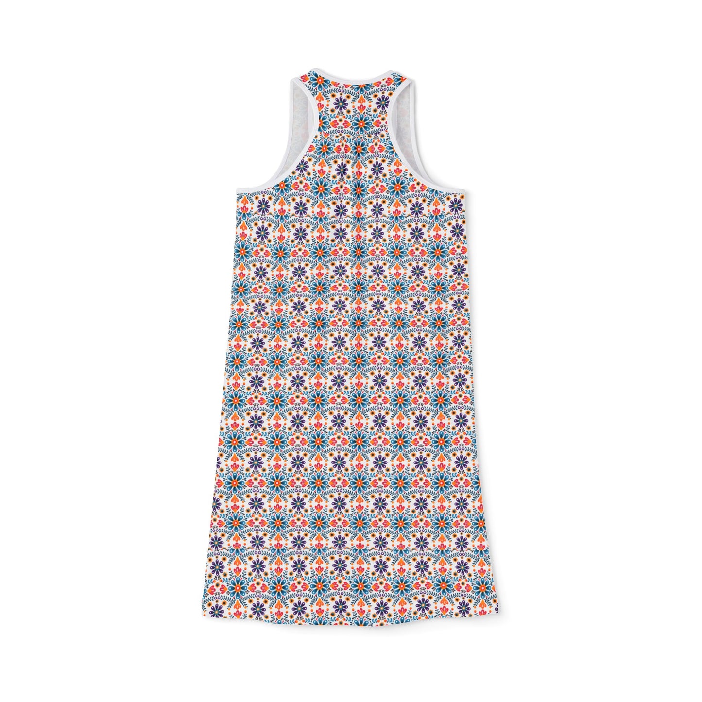 Colorful Floral Women's Racerback Dress - Perfect for Summer Outings & Casual Wear