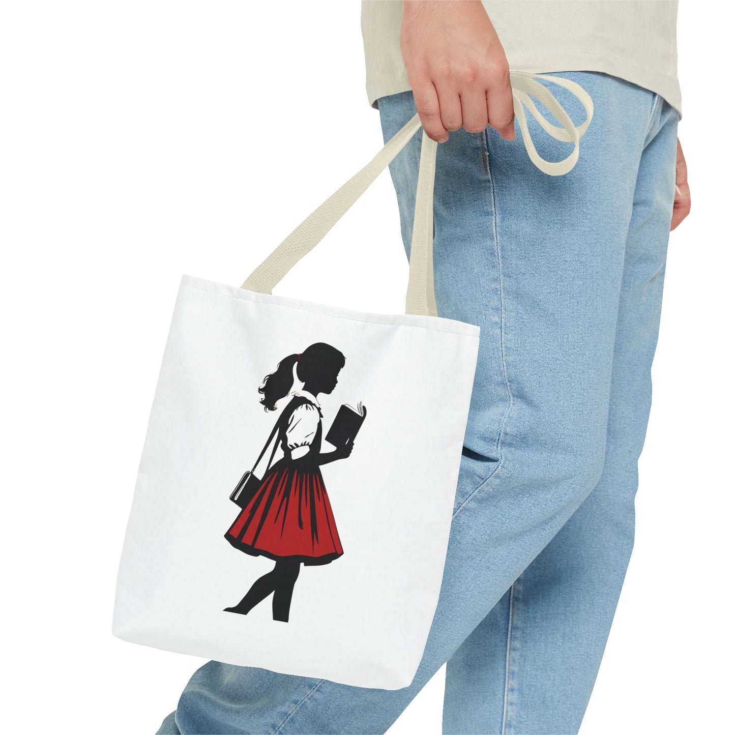 Chic Literary Tote Bag, Stylish Book Tote, Girly Eco-Friendly Bag, Feminine Reusable Shopper, Perfect Gift for Book Lovers