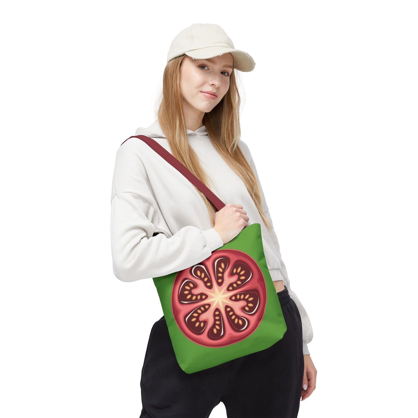 Vibrant Tomato Pattern Tote Bag - Grocery Bag, Reusable Shopping Bag, Eco-Friendly Tote, Farmhouse Decor, Gift for Gardeners