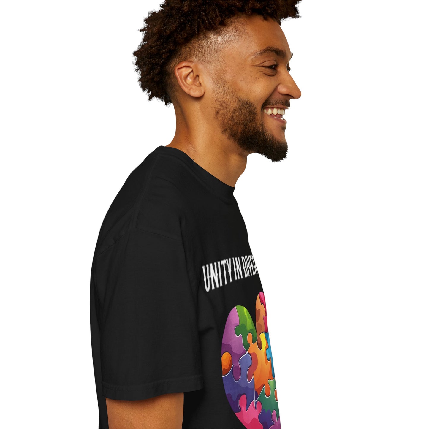 Unity in Diversity T-Shirt, Unisex Graphic Tee, Puzzle Heart Design, LGBTQ+ Pride Wear, Gift for Friends, Rainbow Colors