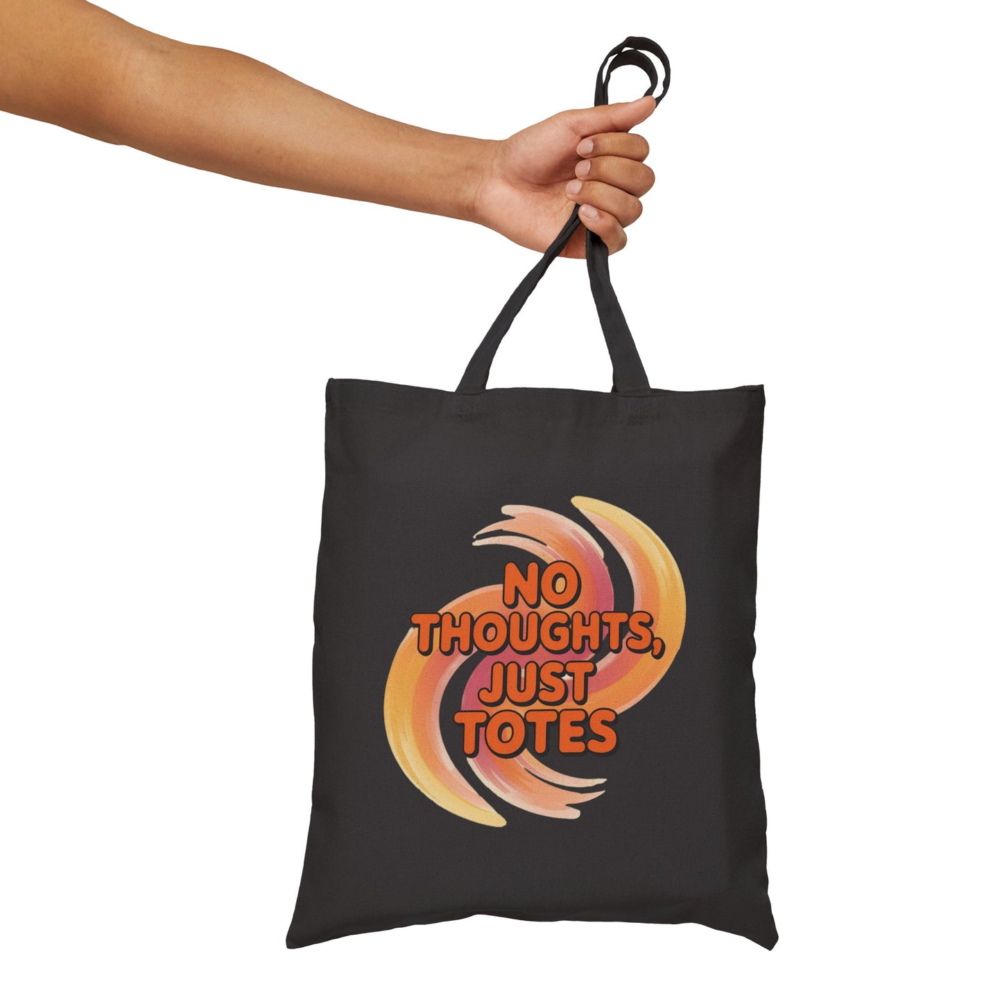 No Thoughts, Just Totes Cotton Canvas Tote Bag | Eco-Friendly Shopping Bag, Gift for Friend, Carryall, Beach Bag, Market Tote