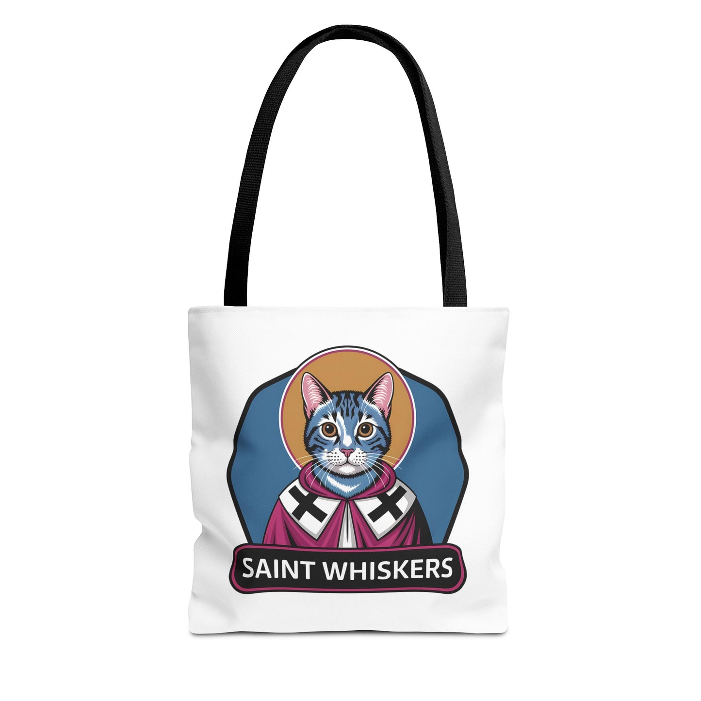 Saint Whiskers Cat Tote Bag - Cute & Quirky Cat Lover Bag