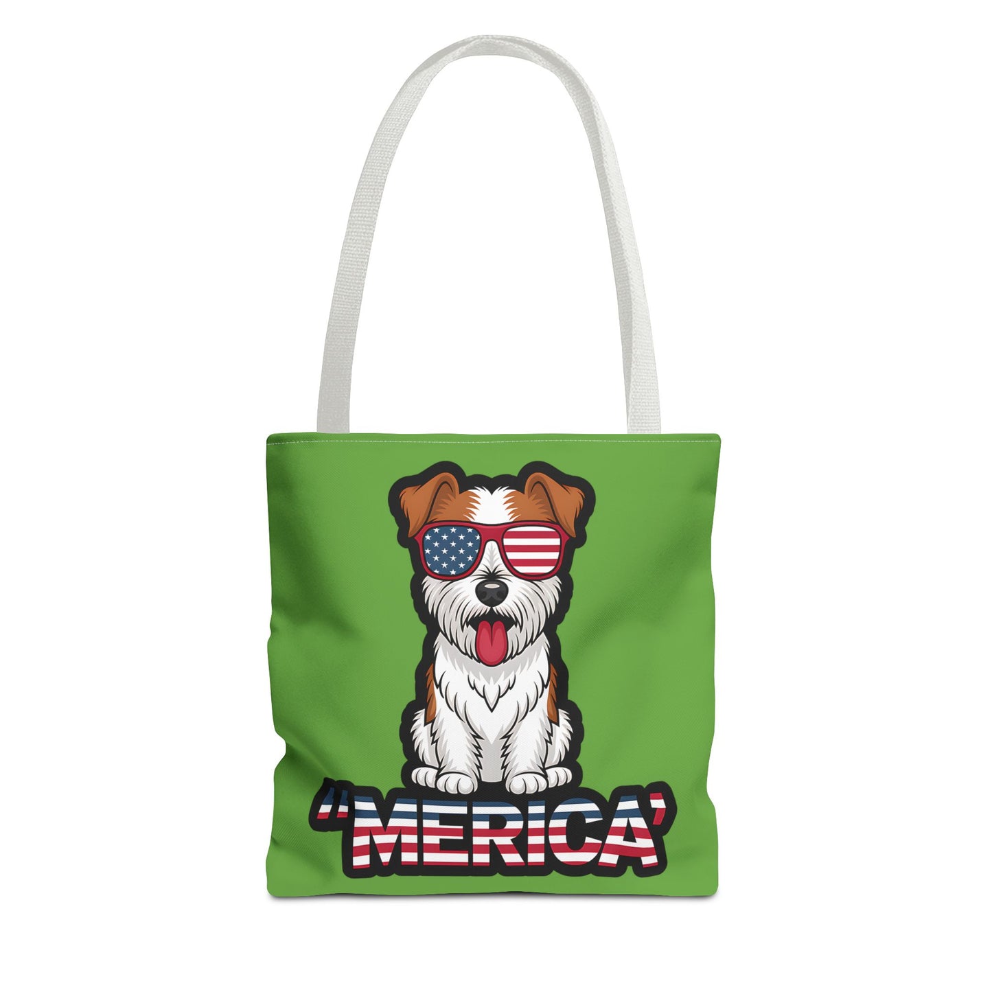 Patriotic Dog Tote Bag - Perfect for Dog Lovers, Fourth of July, Beach Trips, and Everyday Use, Cute Pet Lover Gift, AOP Design