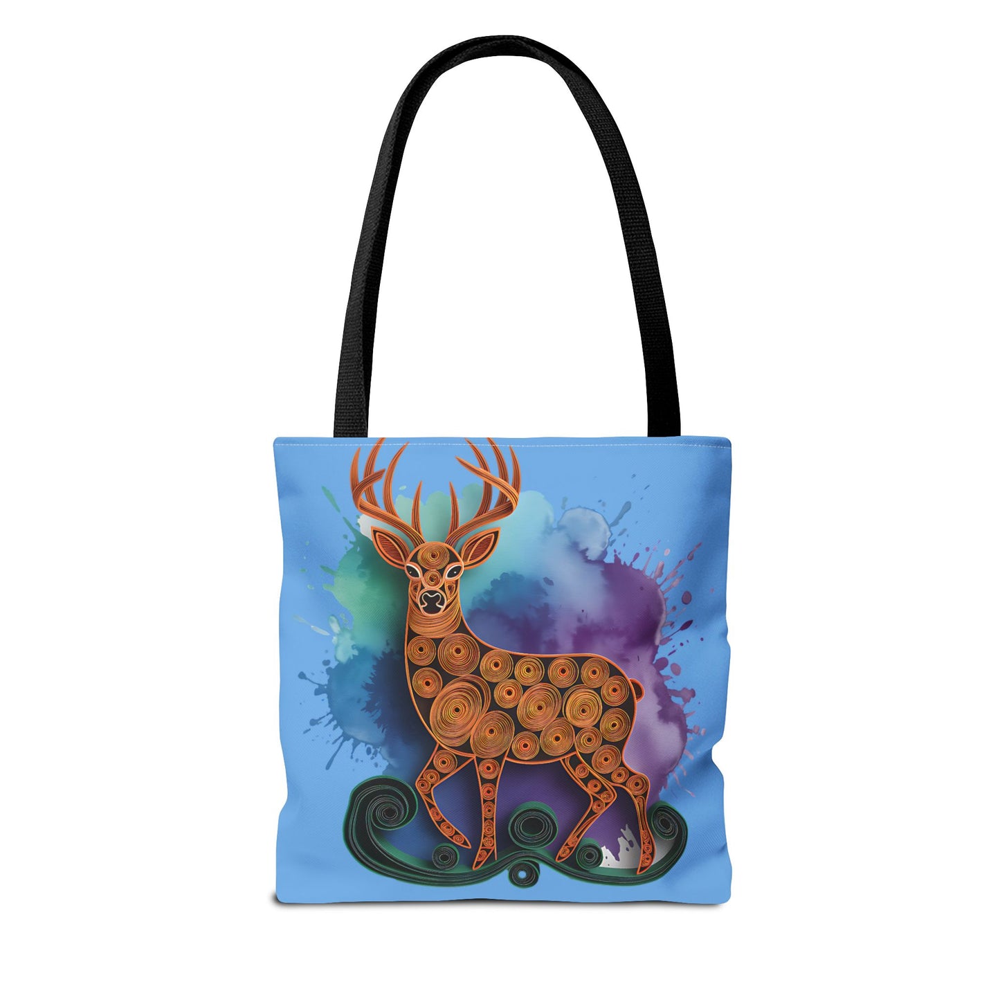 Bohemian Deer Tote Bag, Eco-Friendly Shopping Bag, Colorful Canvas Shoulder Bag, Gift for Nature Lovers, Unique Reusable Tote