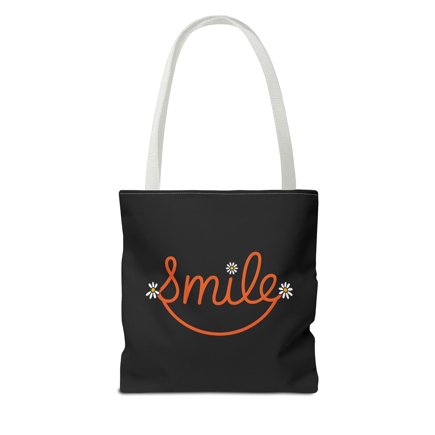 Smile Tote Bag - Cheerful Floral Design for Everyday Use