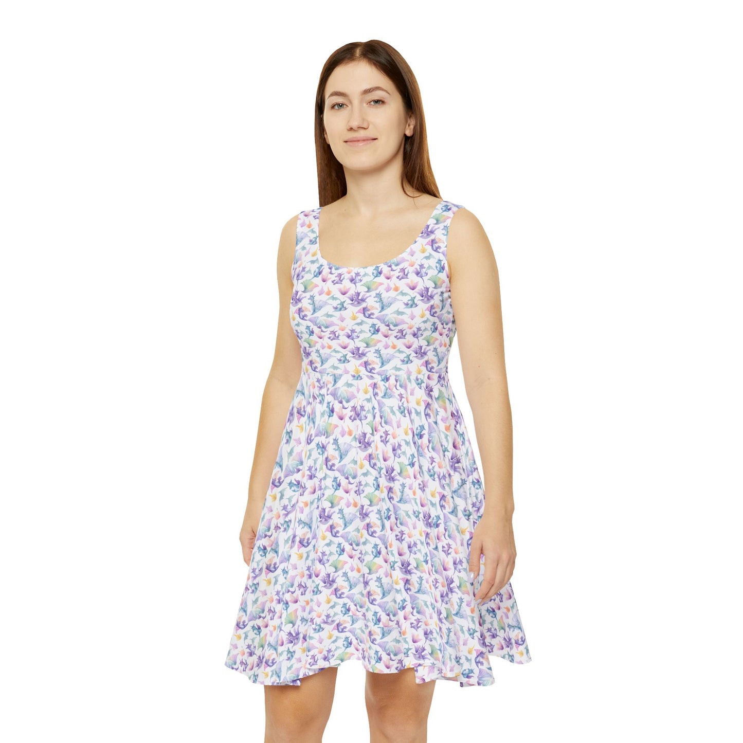 Floral Women's Skater Dress – Perfect for Spring and Summer Celebrations
