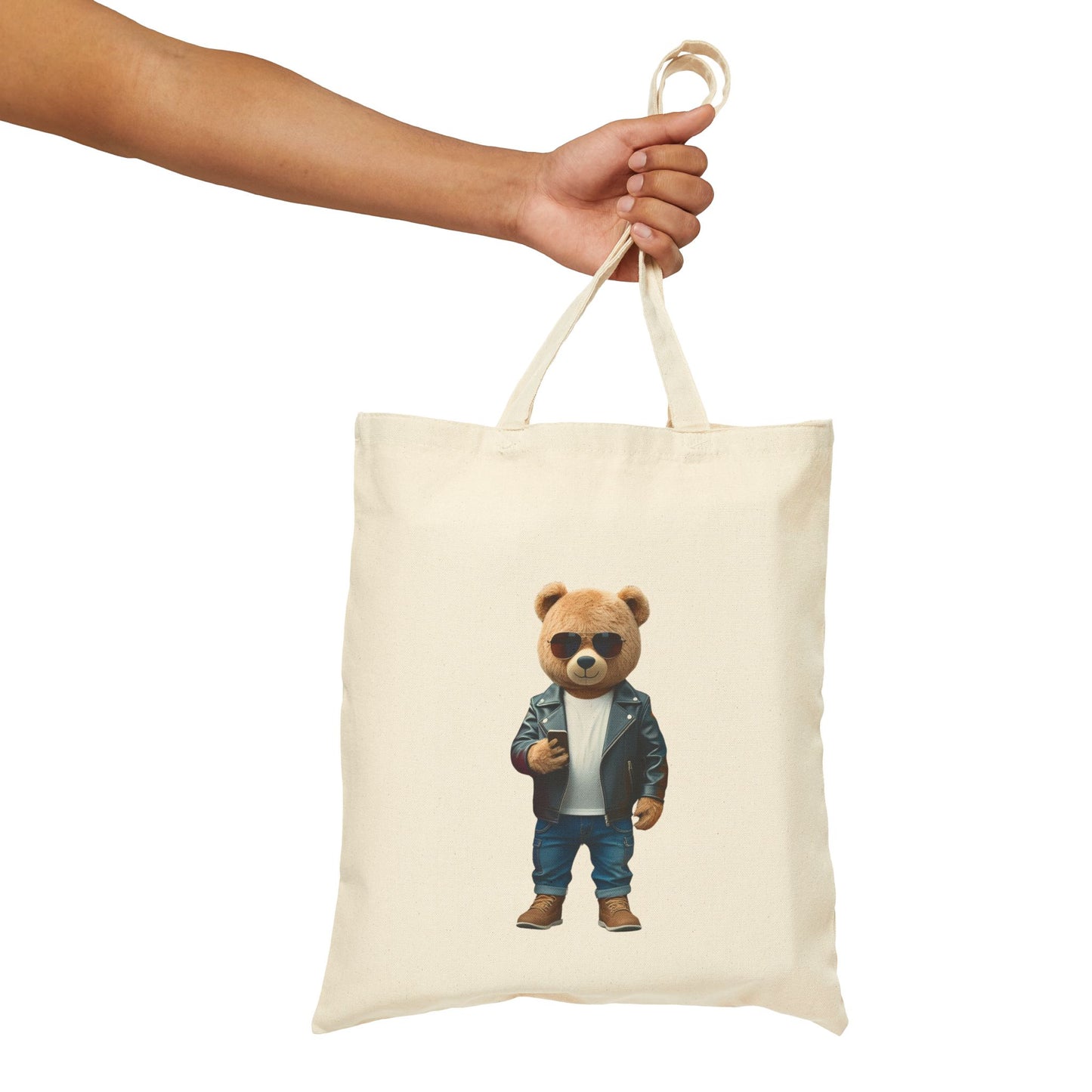 Cool Bear Tote Bag - Eco-Friendly Canvas, Perfect for Shopping, Beach Trips, Gifts, and Everyday Use