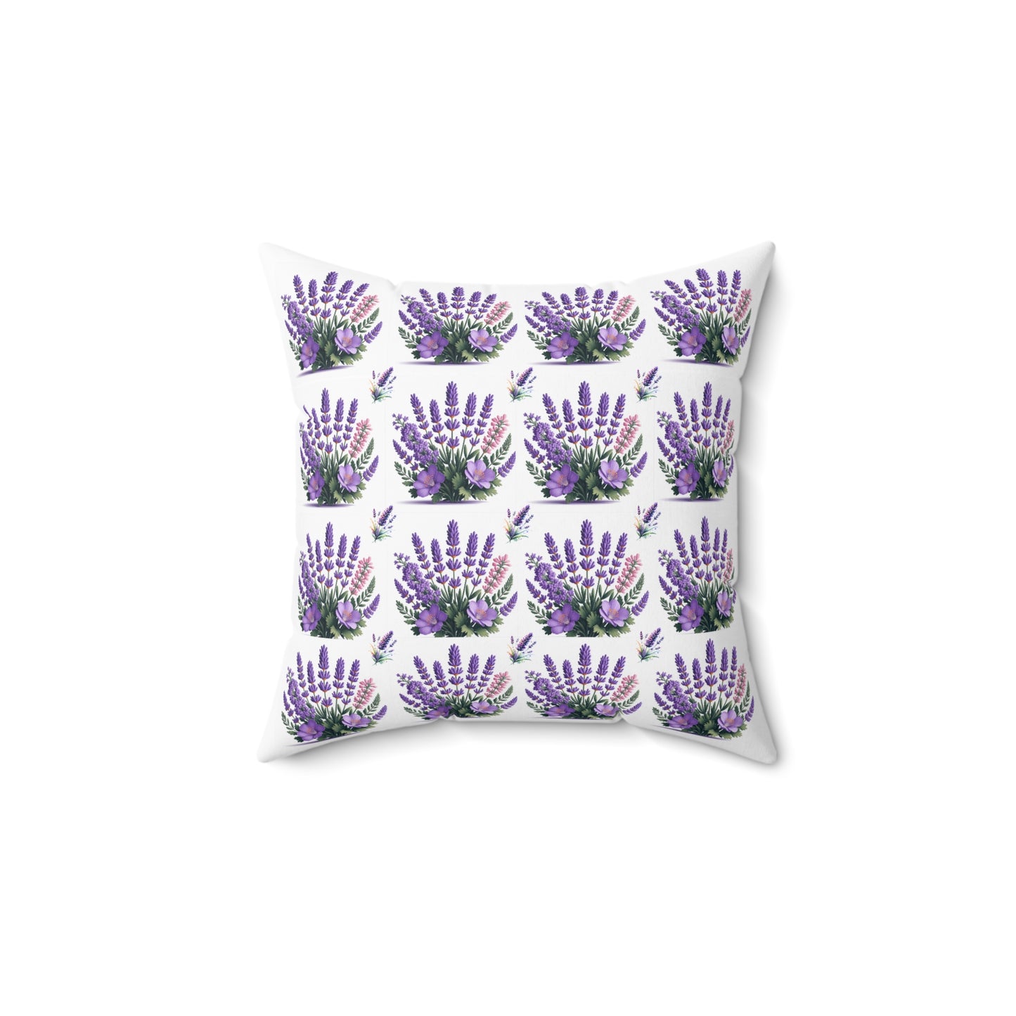 Lavender Floral Square Pillow - Cozy Home Decor Accent