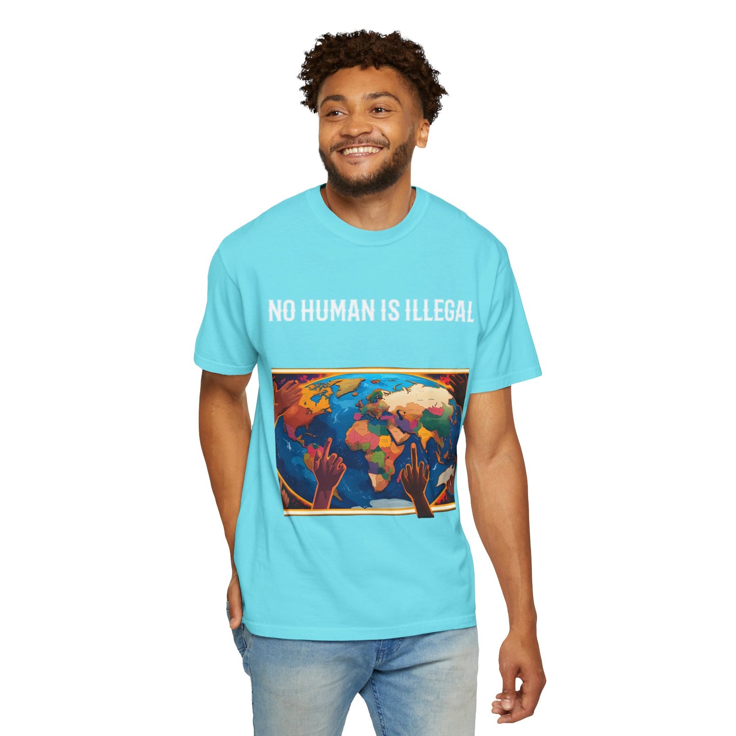 Global Unity Themed T-Shirt, Unisex Tee for Activists, Earth Day Shirt, Human Rights Awareness Tee, Gift for Social Justice Advocates