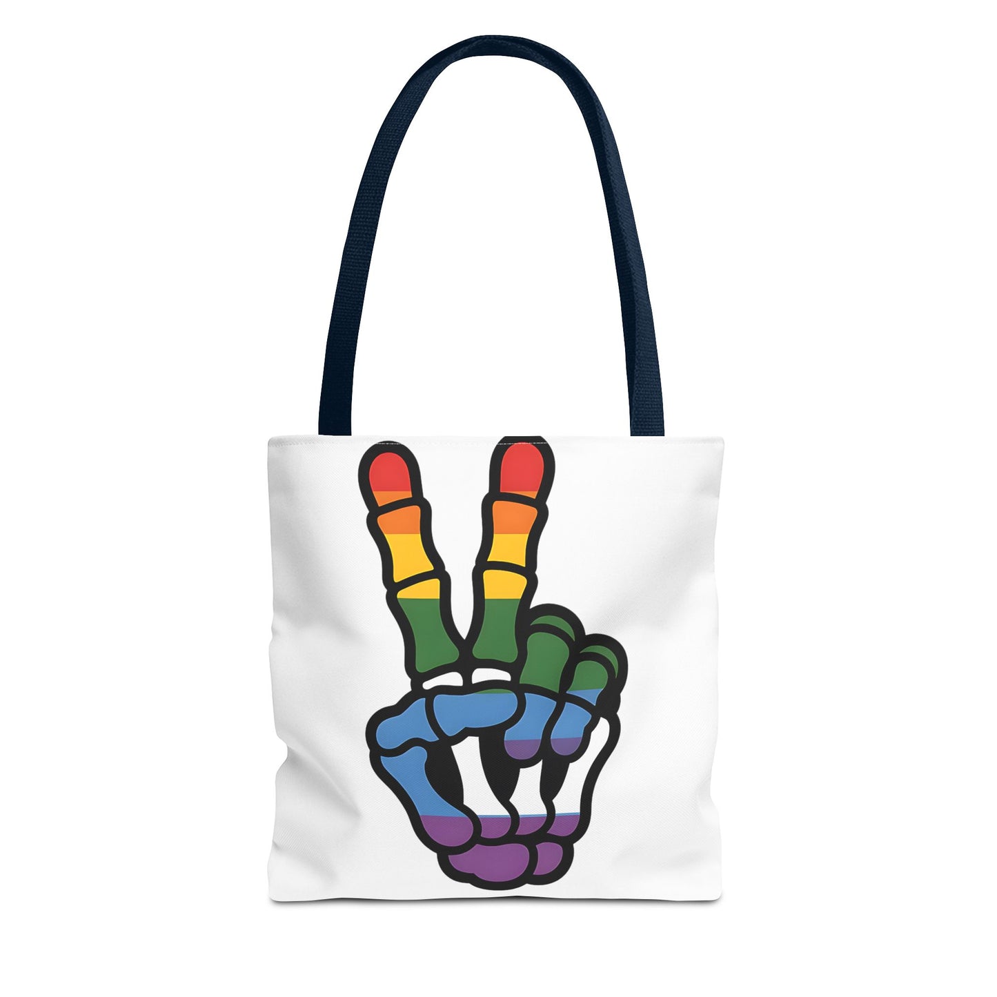Rainbow Peace Tote Bag - Stylish Eco-Friendly Bag for Everyday Use