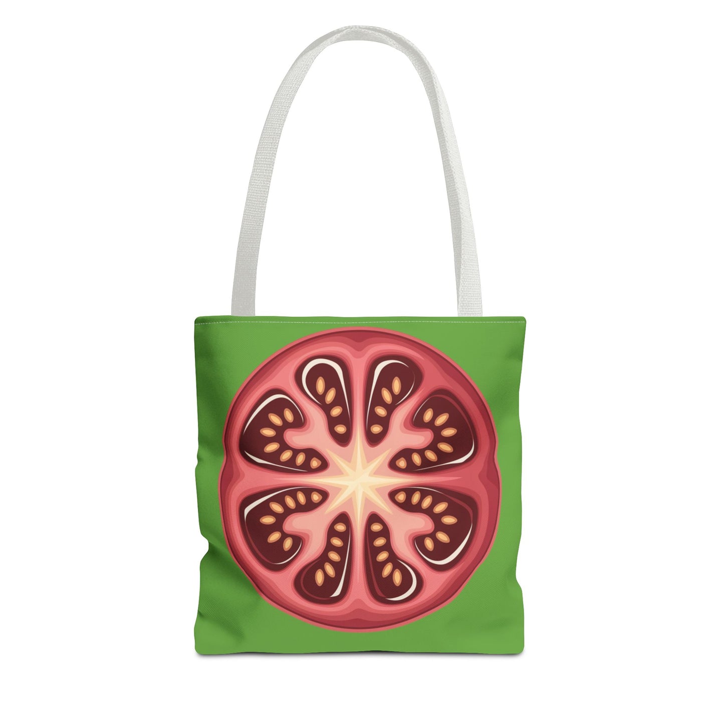 Vibrant Tomato Pattern Tote Bag - Grocery Bag, Reusable Shopping Bag, Eco-Friendly Tote, Farmhouse Decor, Gift for Gardeners