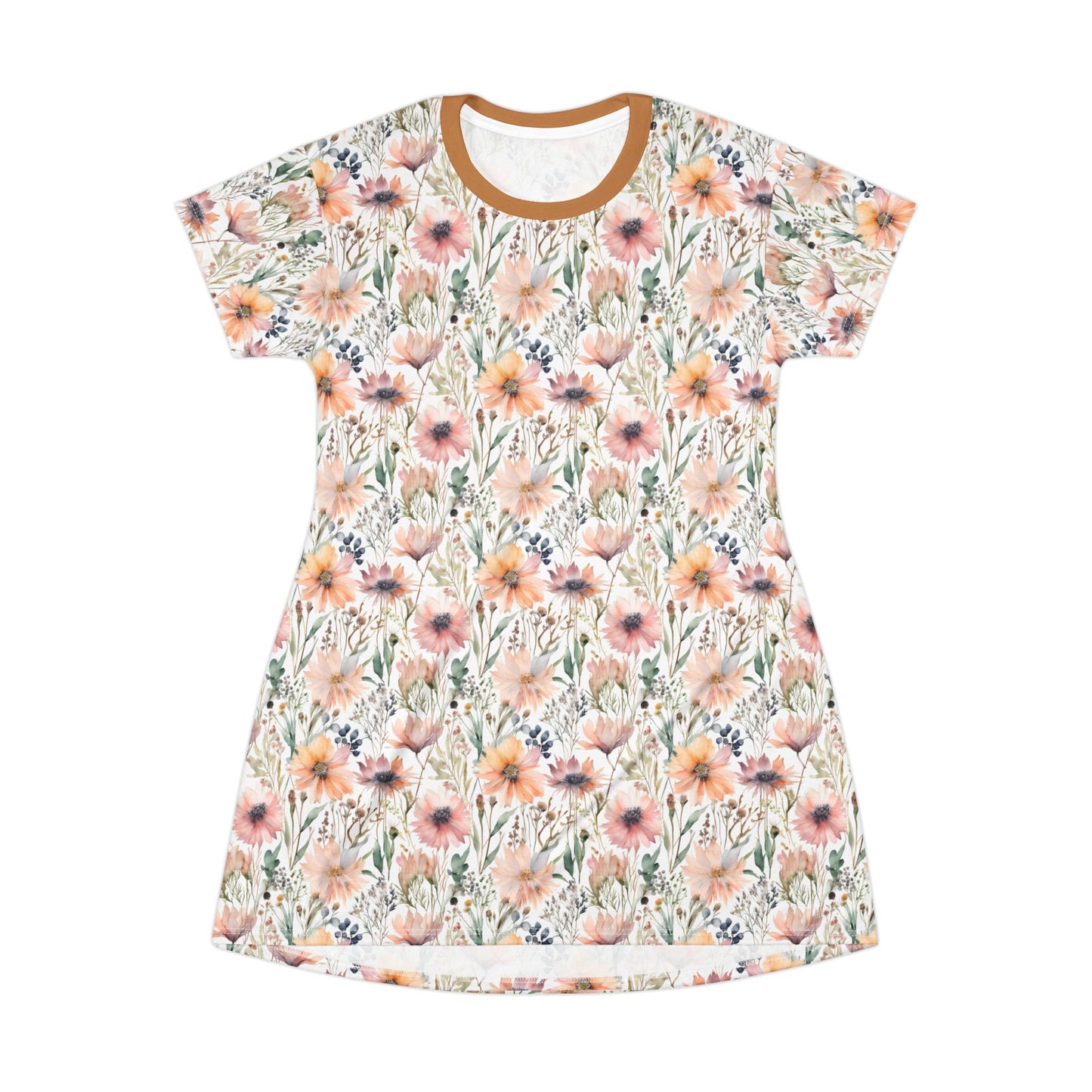 Floral Print T-Shirt Dress for Casual Elegance