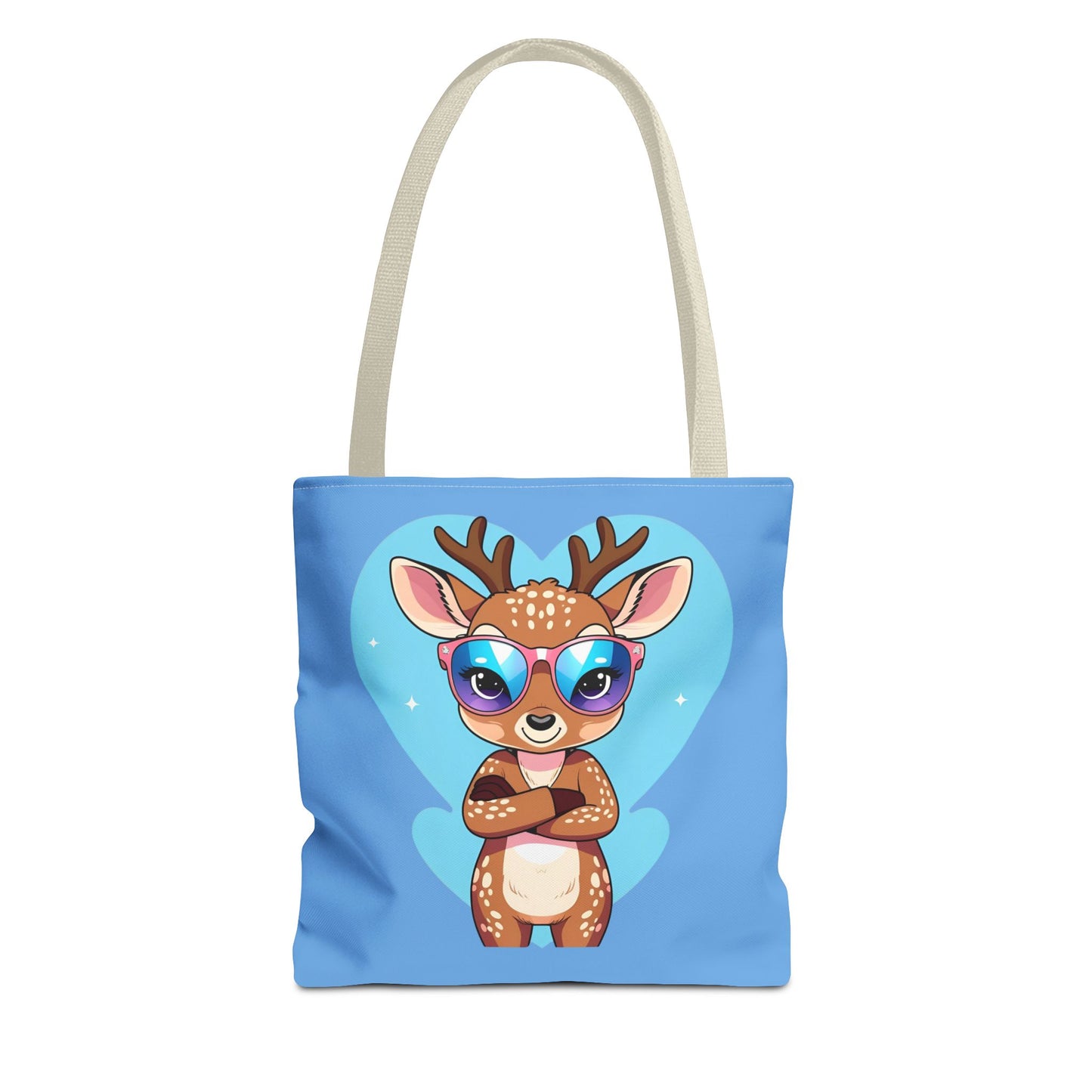 Whimsical Deer Tote Bag, Cute Animal Bag, Eco-Friendly Shopper, Adventurer Gift, Kids Bag, Animal Lover Gift, Cartoon Design
