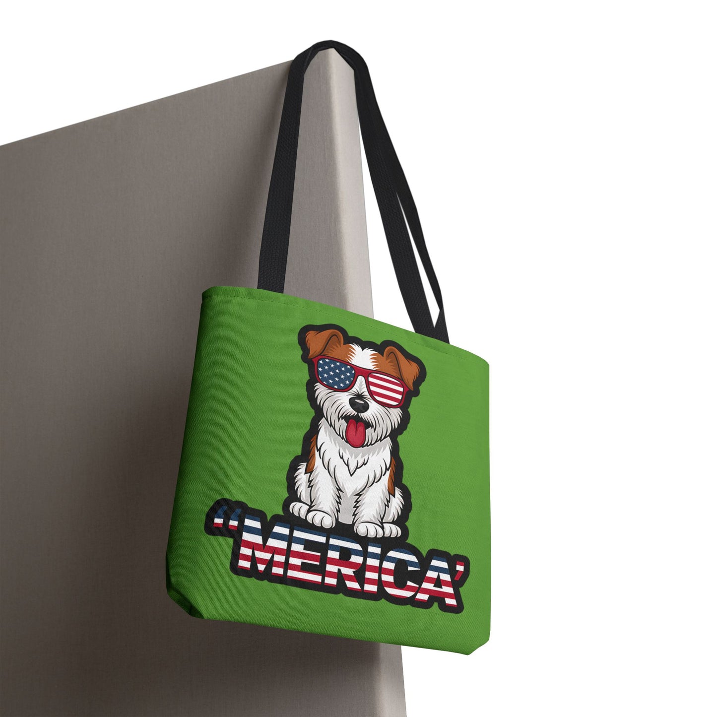 Patriotic Dog Tote Bag - Perfect for Dog Lovers, Fourth of July, Beach Trips, and Everyday Use, Cute Pet Lover Gift, AOP Design