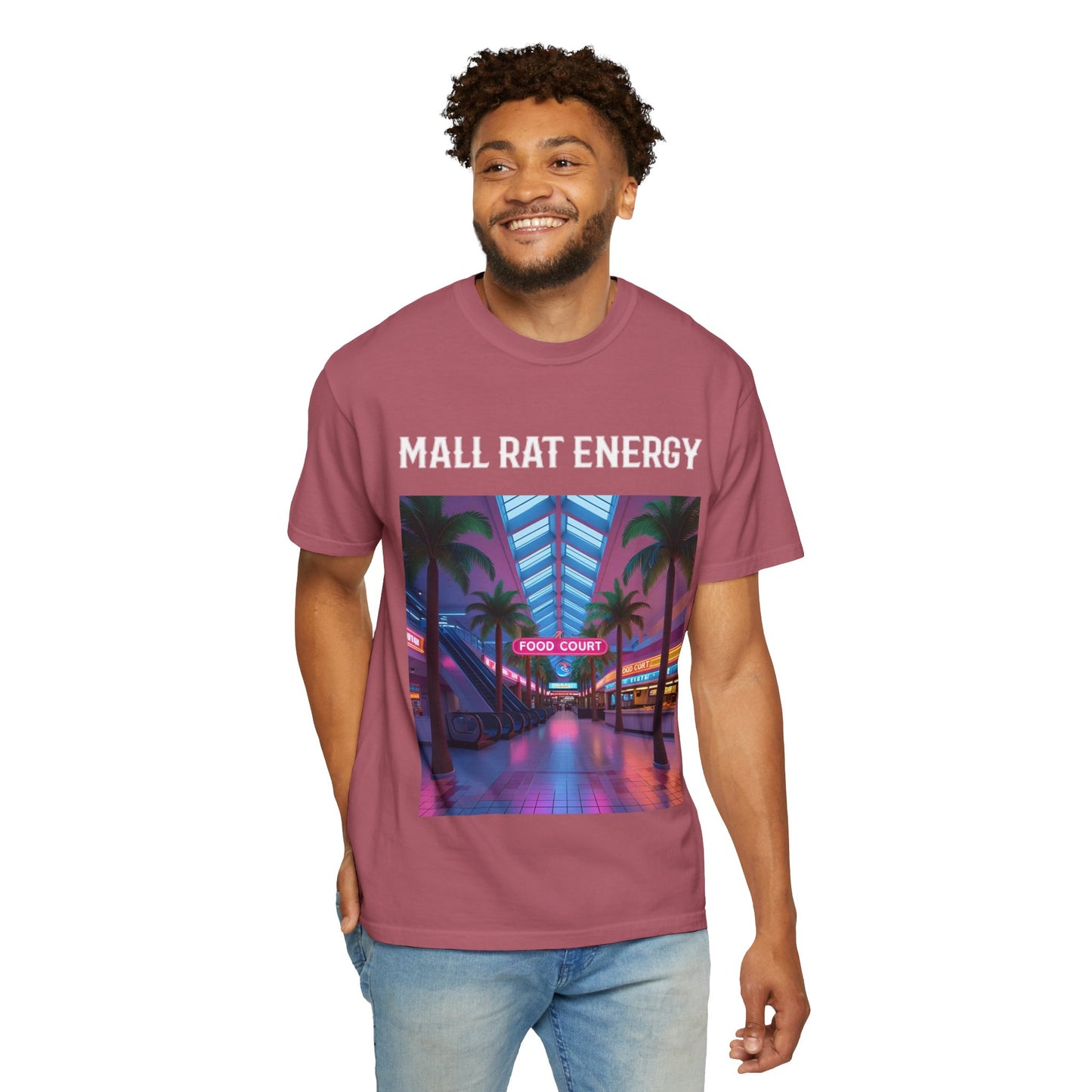 Mall Rat Energy T-Shirt, Retro Unisex Tee, Nostalgic Apparel, Vintage Mall Aesthetic, Gift for Teen Summer Vibes