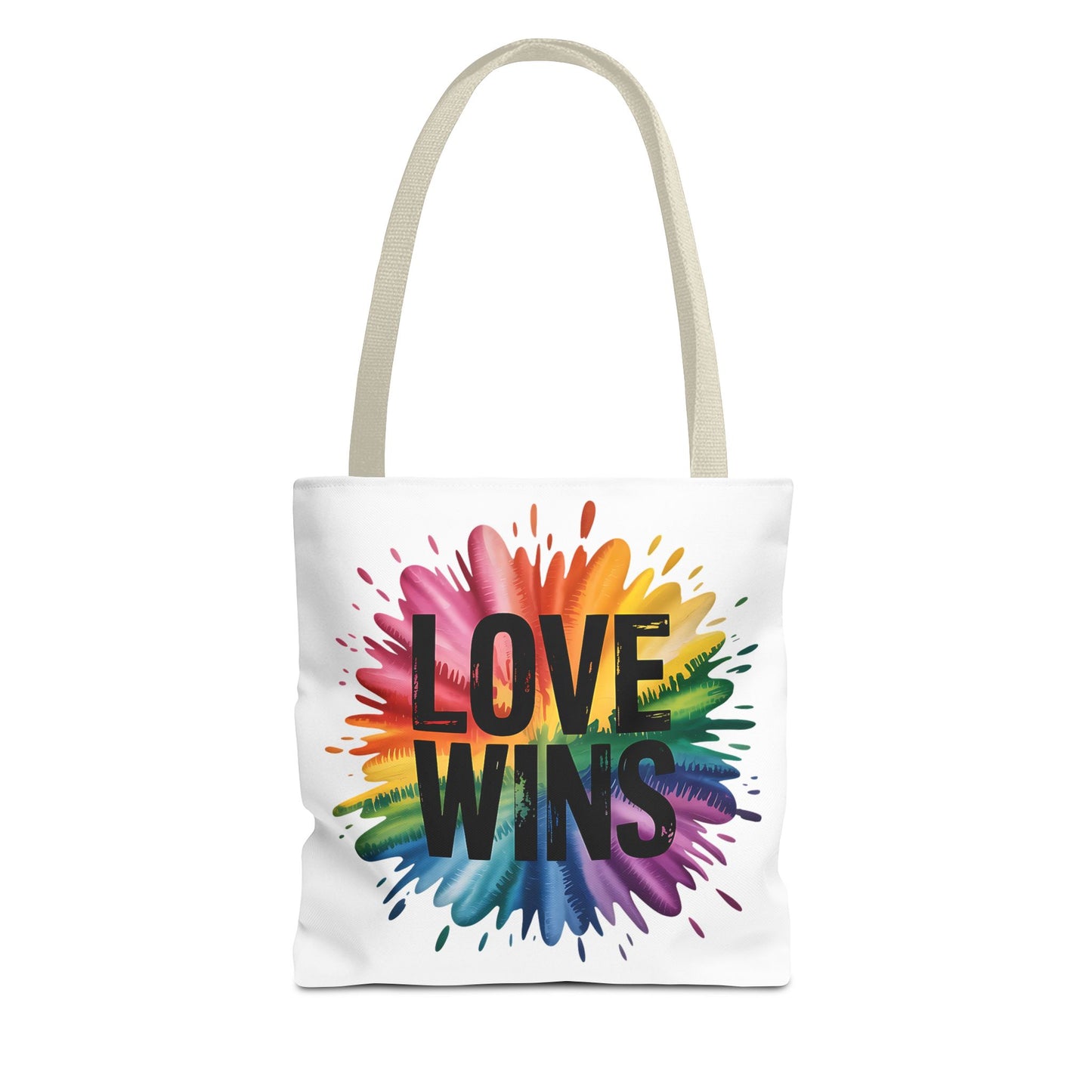 Love Wins Colorful Tote Bag - Perfect for Pride, Events, and Everyday Use