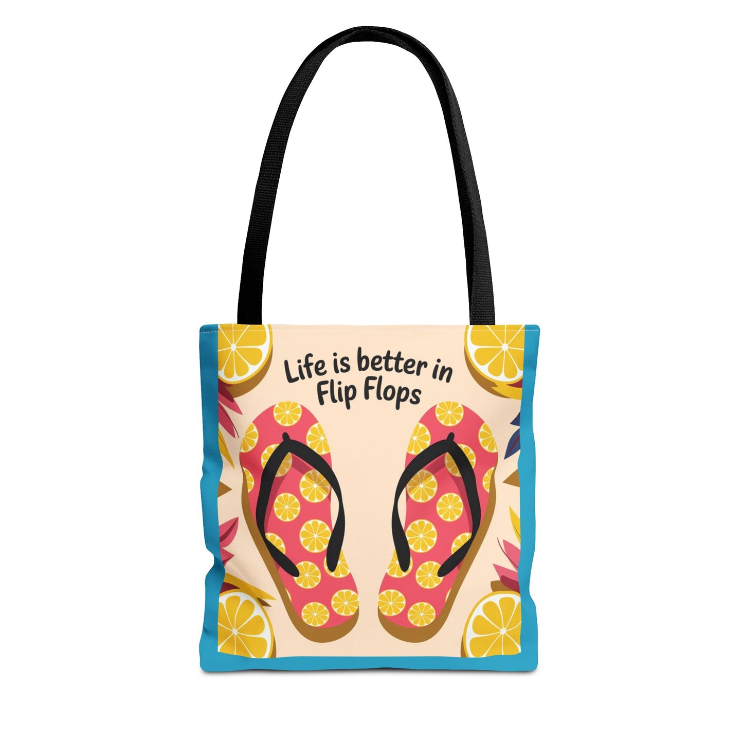 Beach Vibes Tote Bag - Summer Essentials, Fun Beach Accessory, Flip Flop Lover Gift, Vacation Tote, Relaxing Day Out