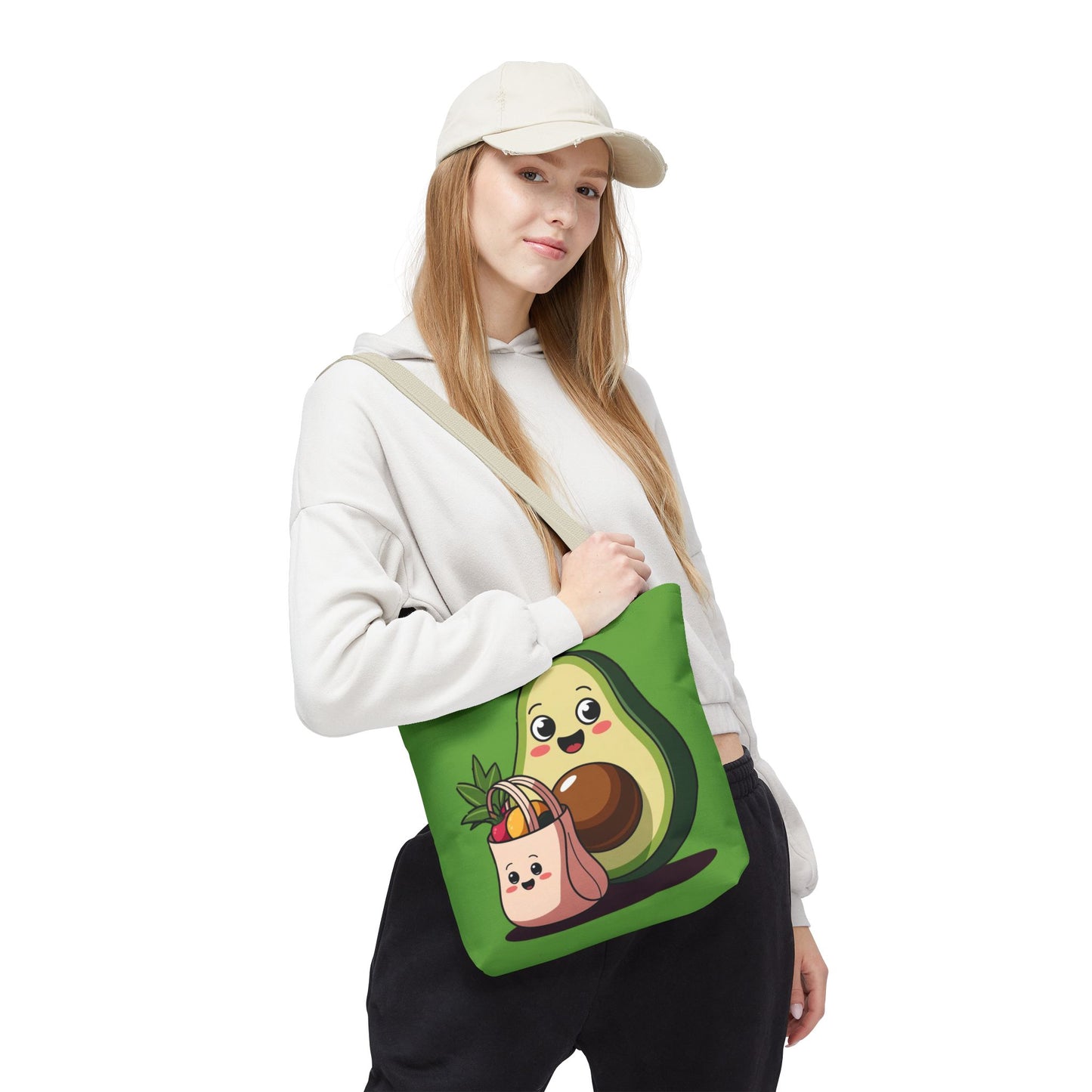Cute Avocado Tote Bag, Eco-Friendly Shopping, Gift for Foodies, Farmers Market, Fun and Quirky