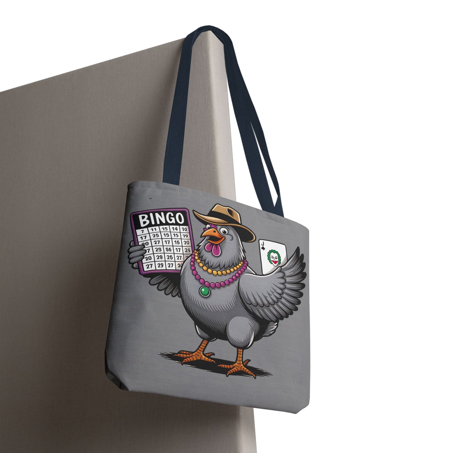 Bingo Pigeon Tote Bag | Fun Game Night Accessory, Beach Bag, Casual Everyday Bag, Gift for Gamers, Quirky Animal Tote