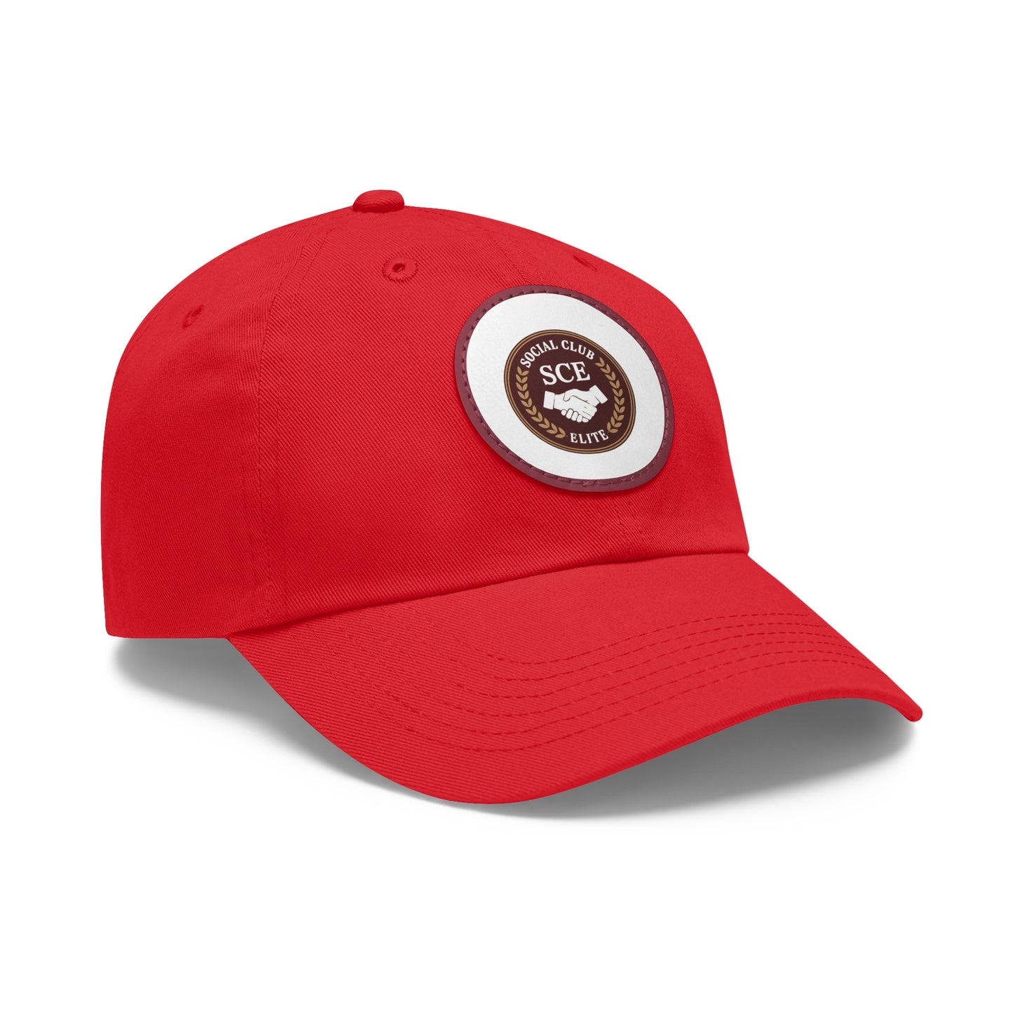 Custom Round Leather Patch Dad Hat for Casual Style