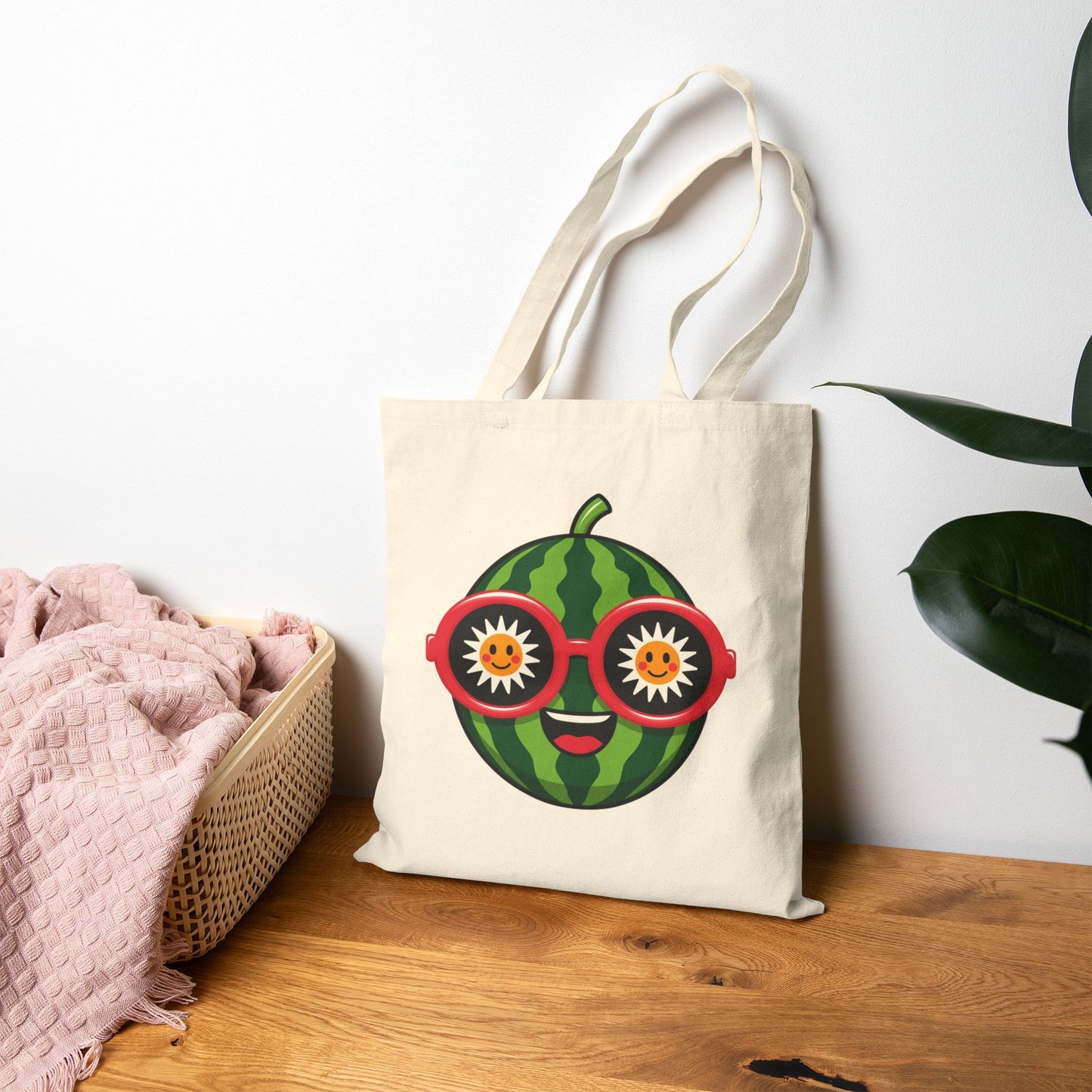 Whimsical Watermelon Tote Bag - Fun Eco-Friendly Shopping Bag, Reusable Grocery Bag, Cute Beach Bag, Gift for Fruit Lovers