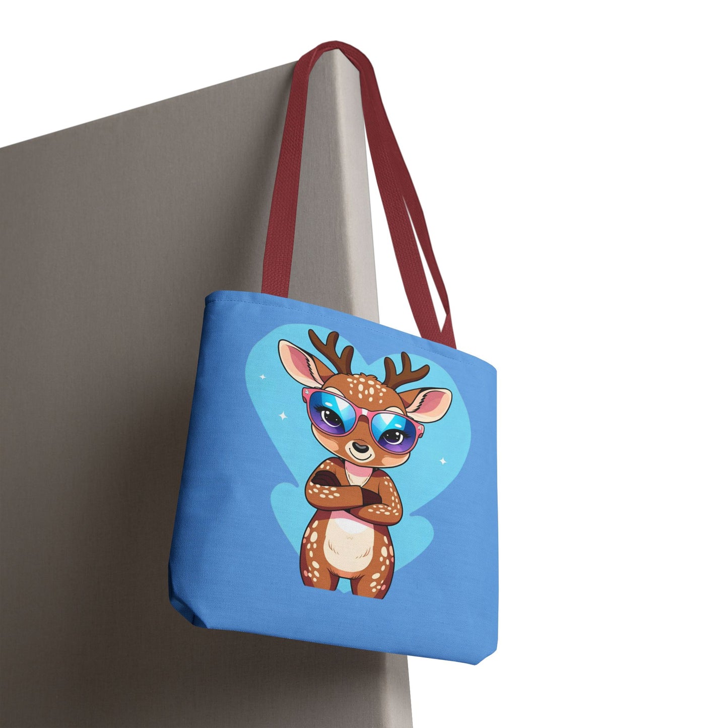 Whimsical Deer Tote Bag, Cute Animal Bag, Eco-Friendly Shopper, Adventurer Gift, Kids Bag, Animal Lover Gift, Cartoon Design