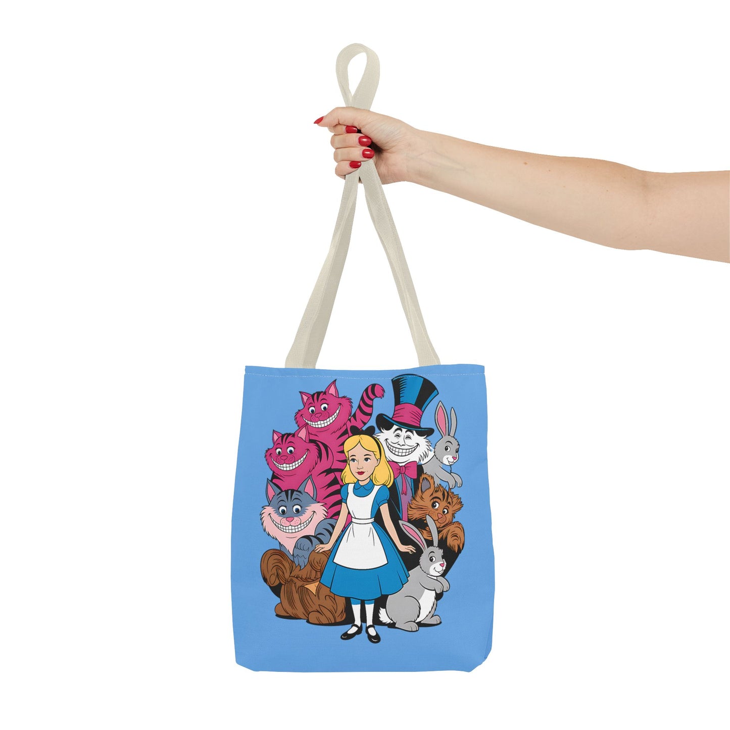 Charming Wonderland Tote Bag | Alice in Wonderland AOP | Fun Gift, Eco-Friendly, Movie Lover, Unique Accessory, Quirky Shopping Bag