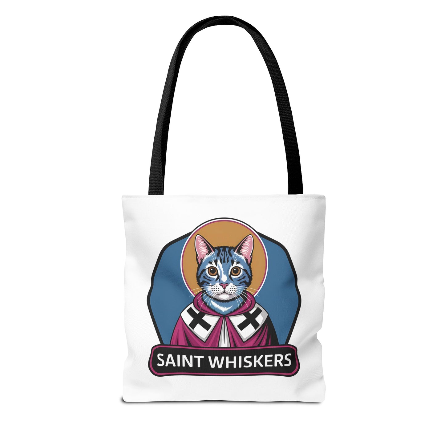 Saint Whiskers Cat Tote Bag - Cute & Quirky Cat Lover Bag