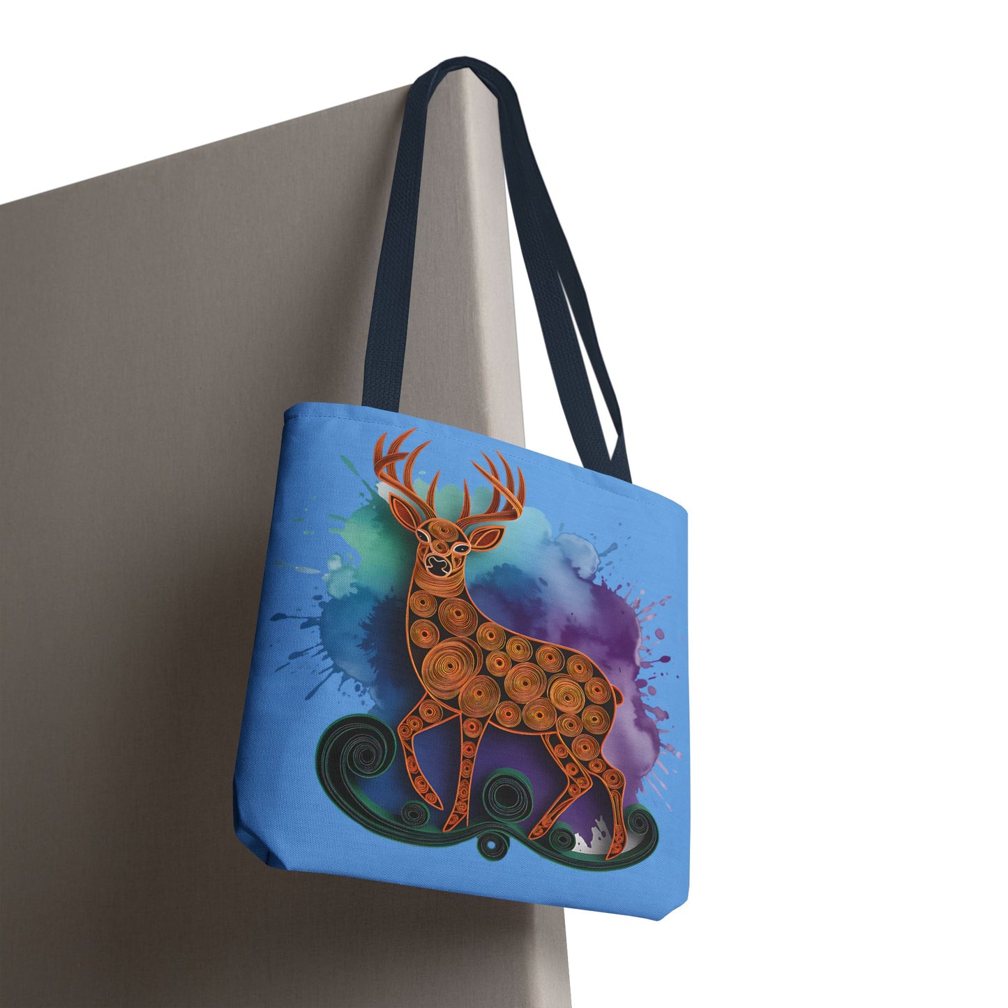 Bohemian Deer Tote Bag, Eco-Friendly Shopping Bag, Colorful Canvas Shoulder Bag, Gift for Nature Lovers, Unique Reusable Tote