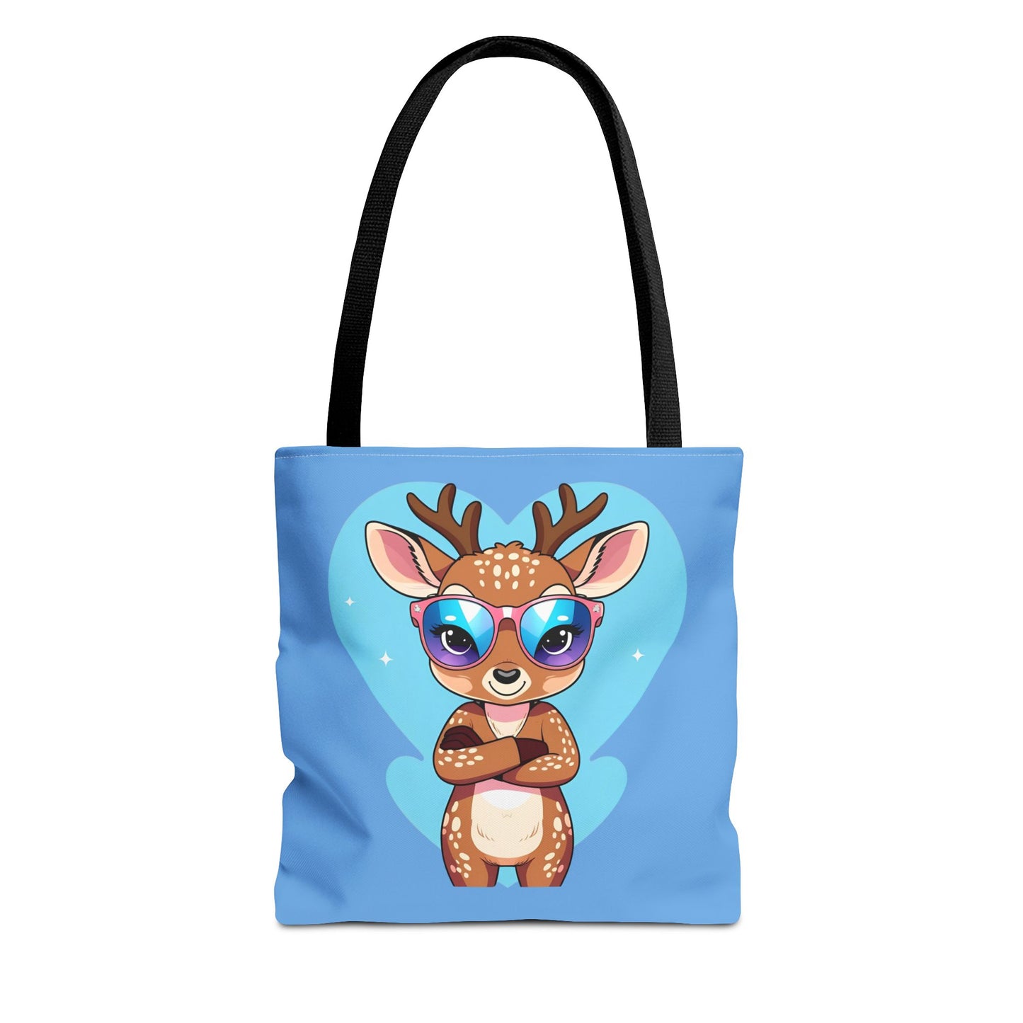 Whimsical Deer Tote Bag, Cute Animal Bag, Eco-Friendly Shopper, Adventurer Gift, Kids Bag, Animal Lover Gift, Cartoon Design