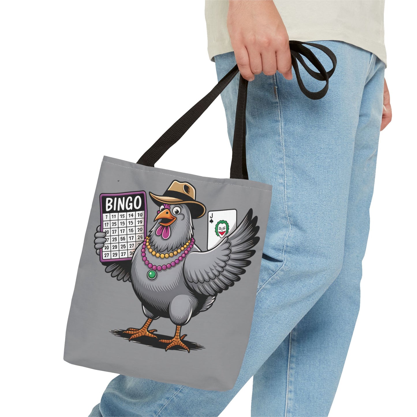 Bingo Pigeon Tote Bag | Fun Game Night Accessory, Beach Bag, Casual Everyday Bag, Gift for Gamers, Quirky Animal Tote