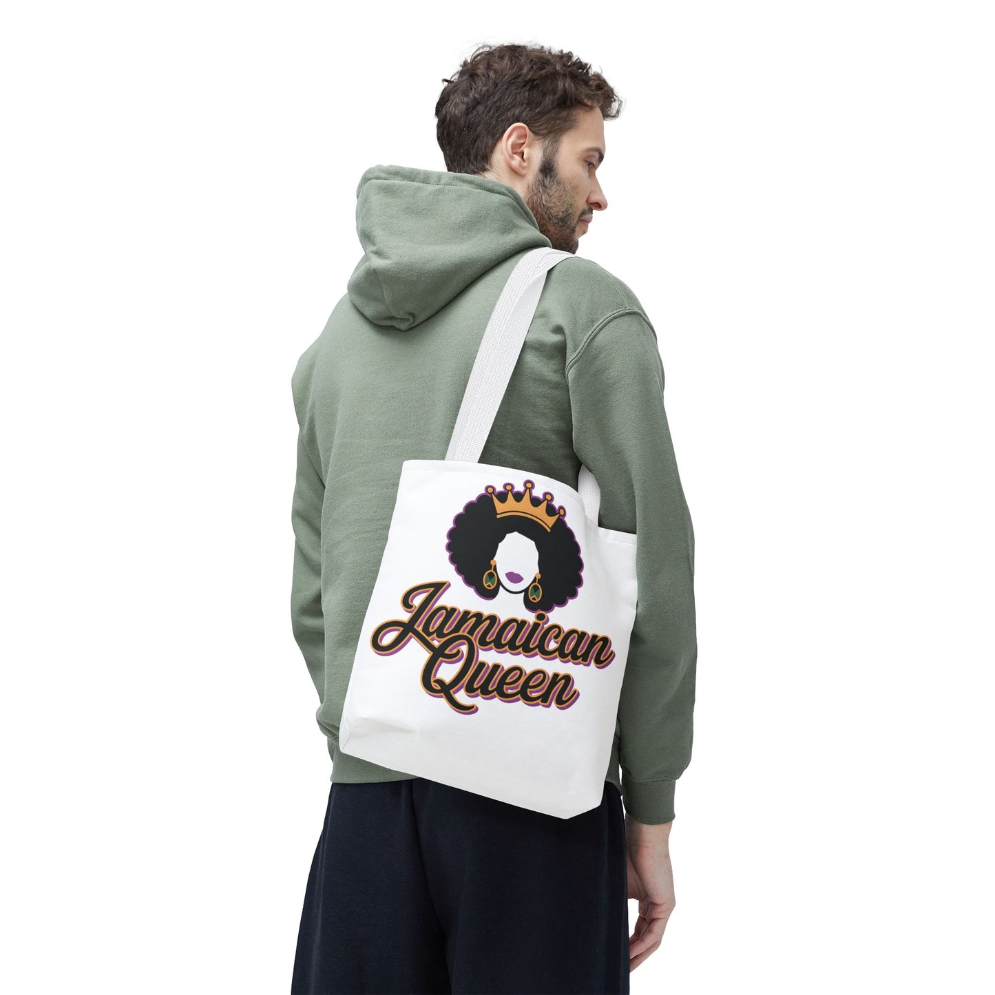 Jamaican Queen Tote Bag - Stylish Canvas Bag for Proud Heritage