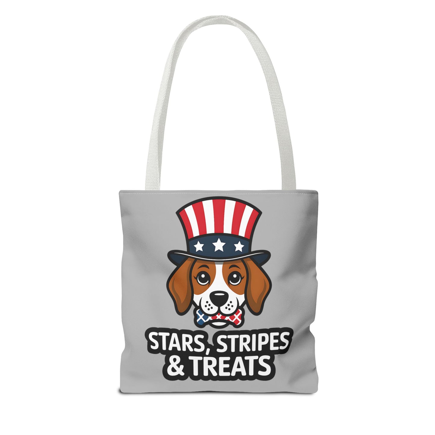 Patriotic Dog Tote Bag - Stars, Stripes & Treats - Cute Pet Lover Gift, Summer Fair, Dog Lovers, July 4th, Everyday Use