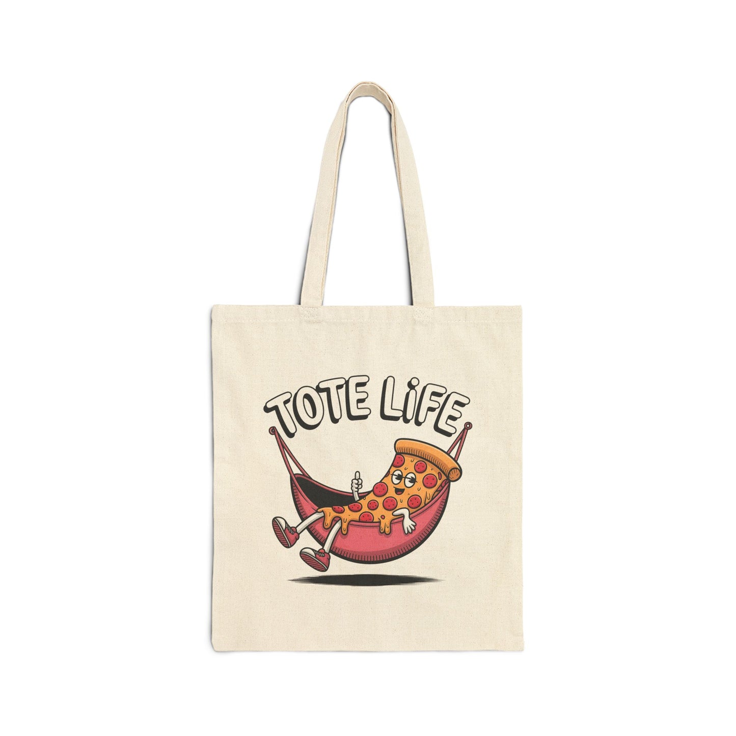 Pizza Lover's Cotton Canvas Tote Bag - Fun, Durable, Eco-Friendly Gift for Foodies, Shopping, Beach, or Grocery