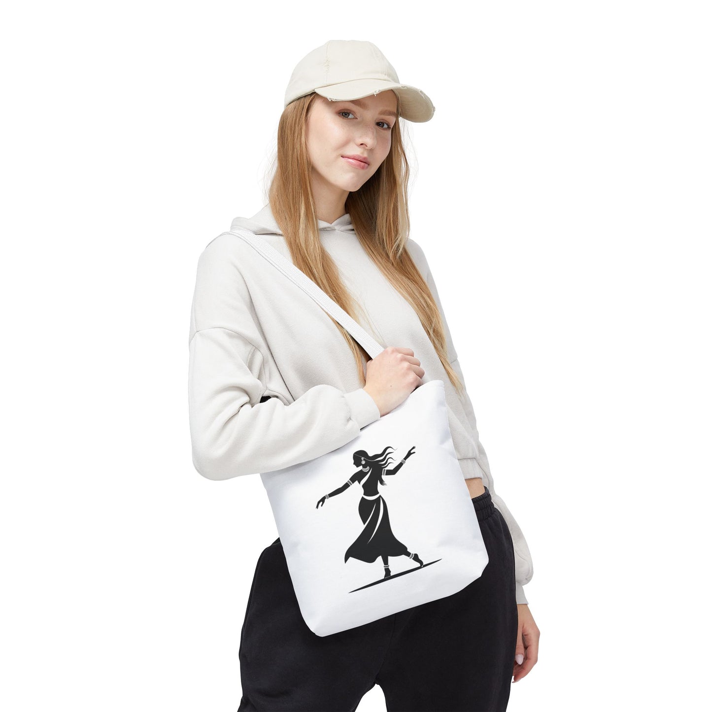 Elegant Dance Tote Bag, Black and White Art, Boho Style Bag, Gift for Dancers, Eco-Friendly Shopping Bag, Stylish Travel Accessory