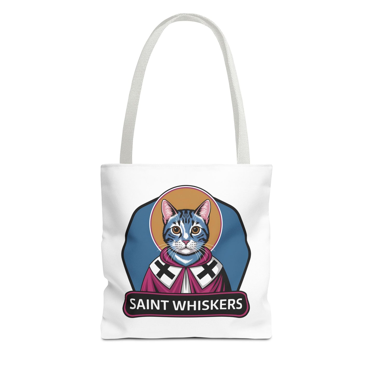 Saint Whiskers Cat Tote Bag - Cute & Quirky Cat Lover Bag