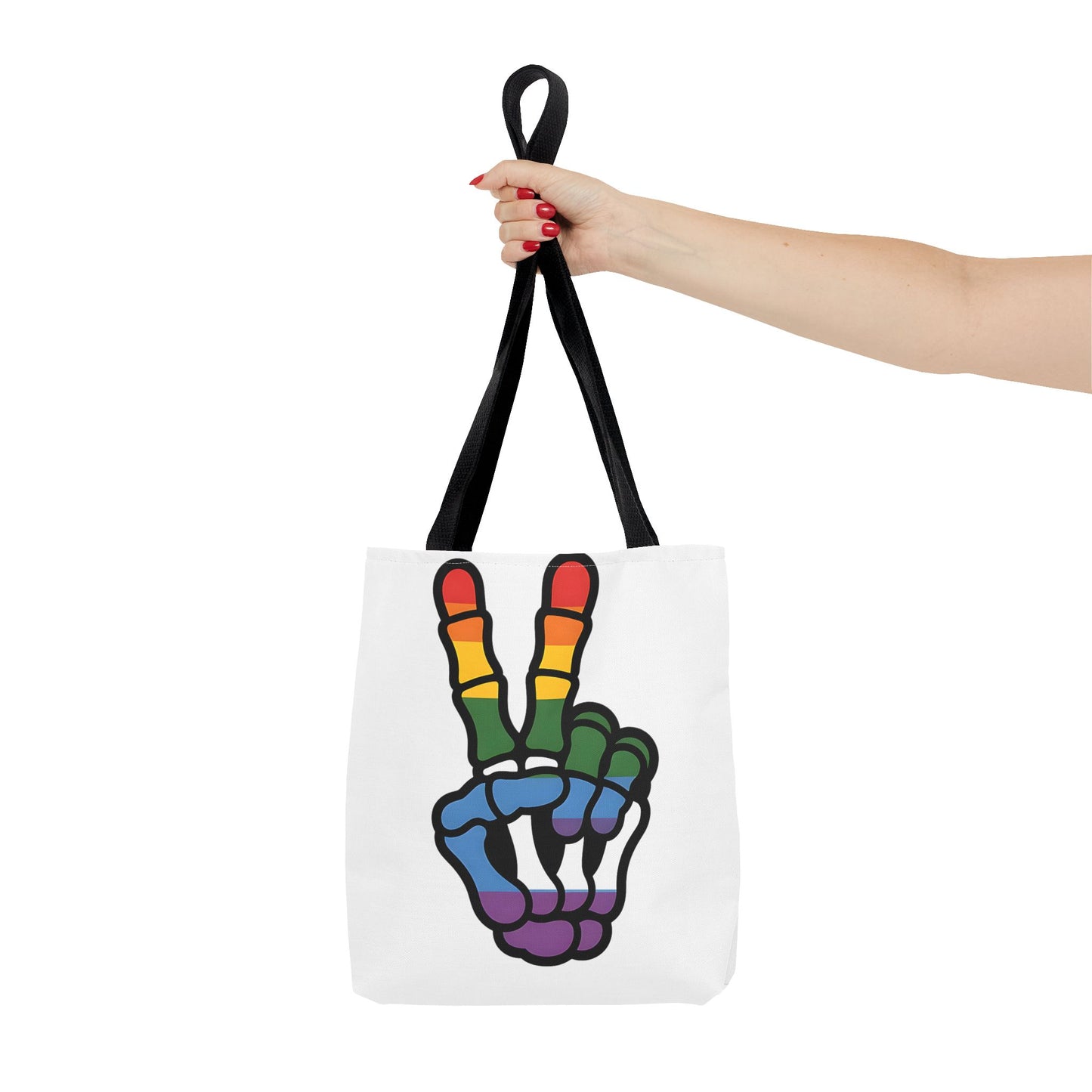 Rainbow Peace Tote Bag - Stylish Eco-Friendly Bag for Everyday Use