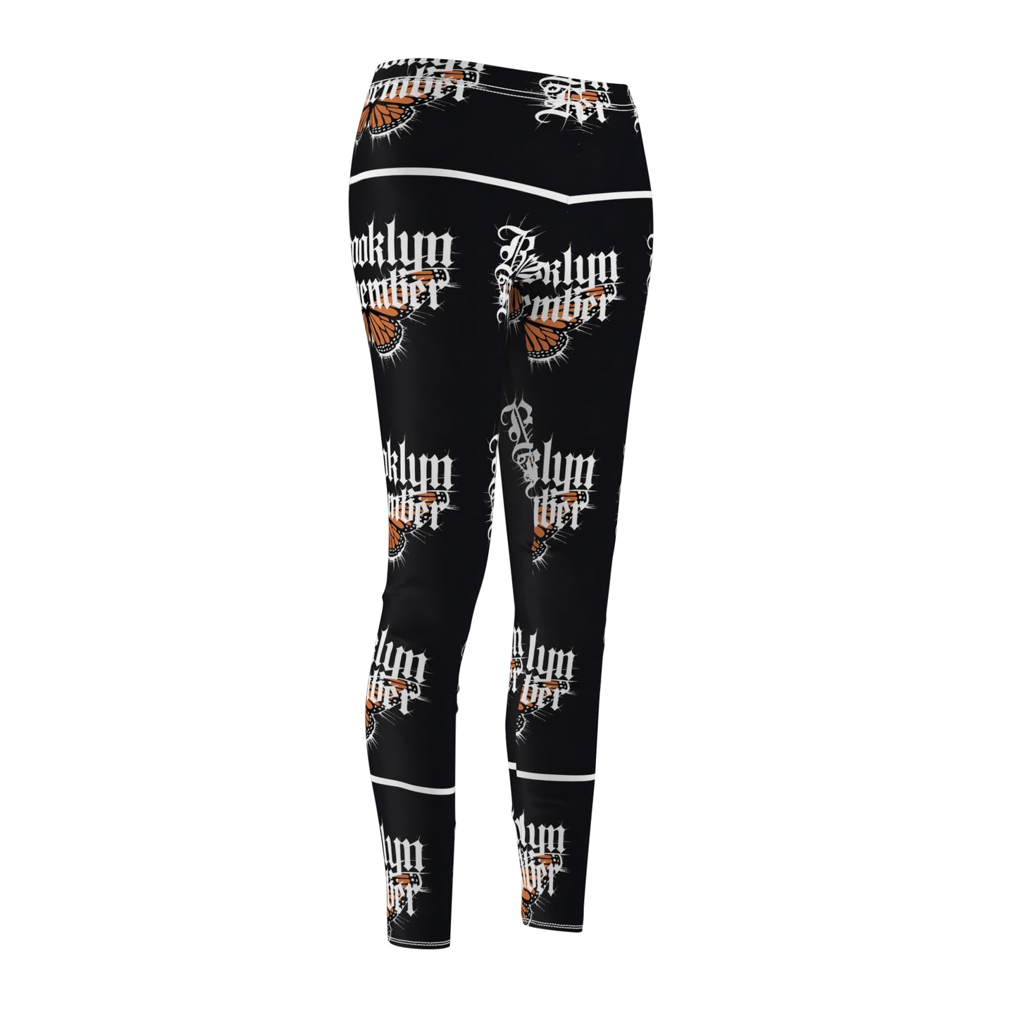 Brooklyn Remember Women's Casual Leggings, Trendy Black Leggings for Fashion Lovers, Workout & Chill Leggings, Gifts for Her, AOP Leggings