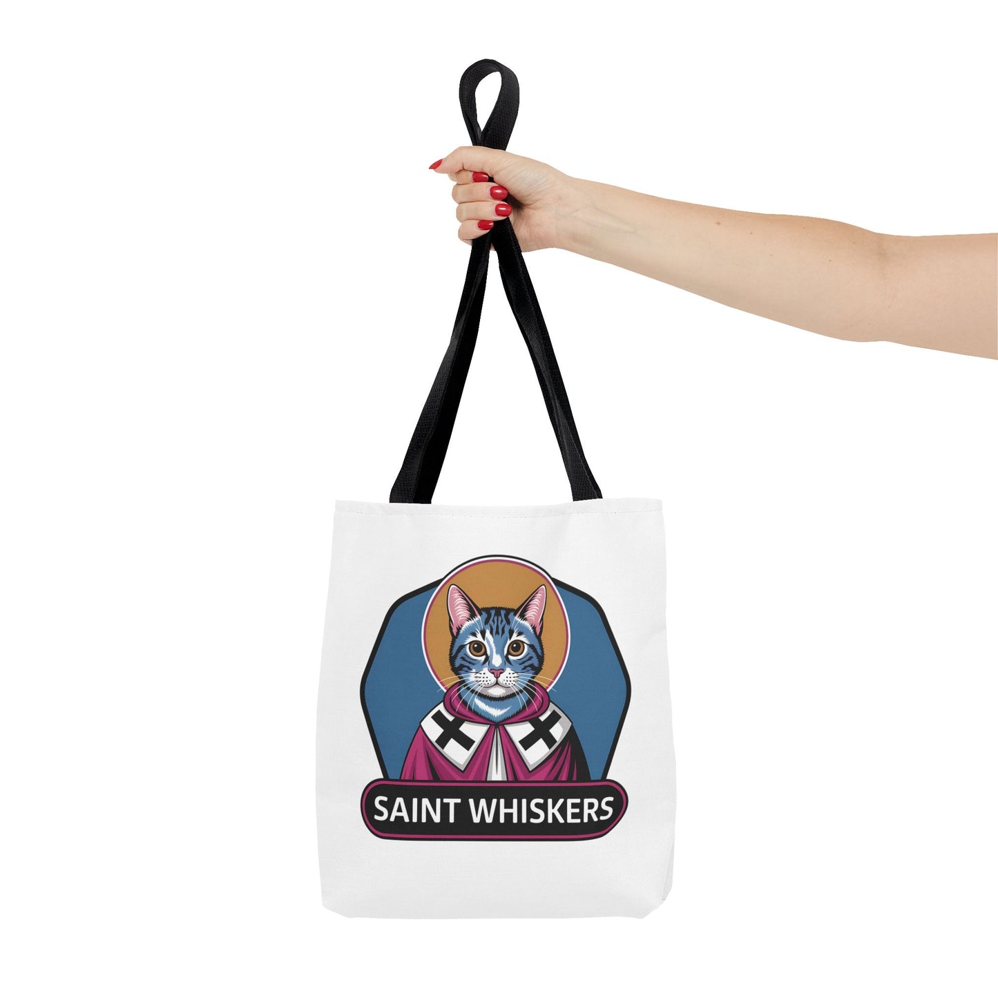 Saint Whiskers Cat Tote Bag - Cute & Quirky Cat Lover Bag