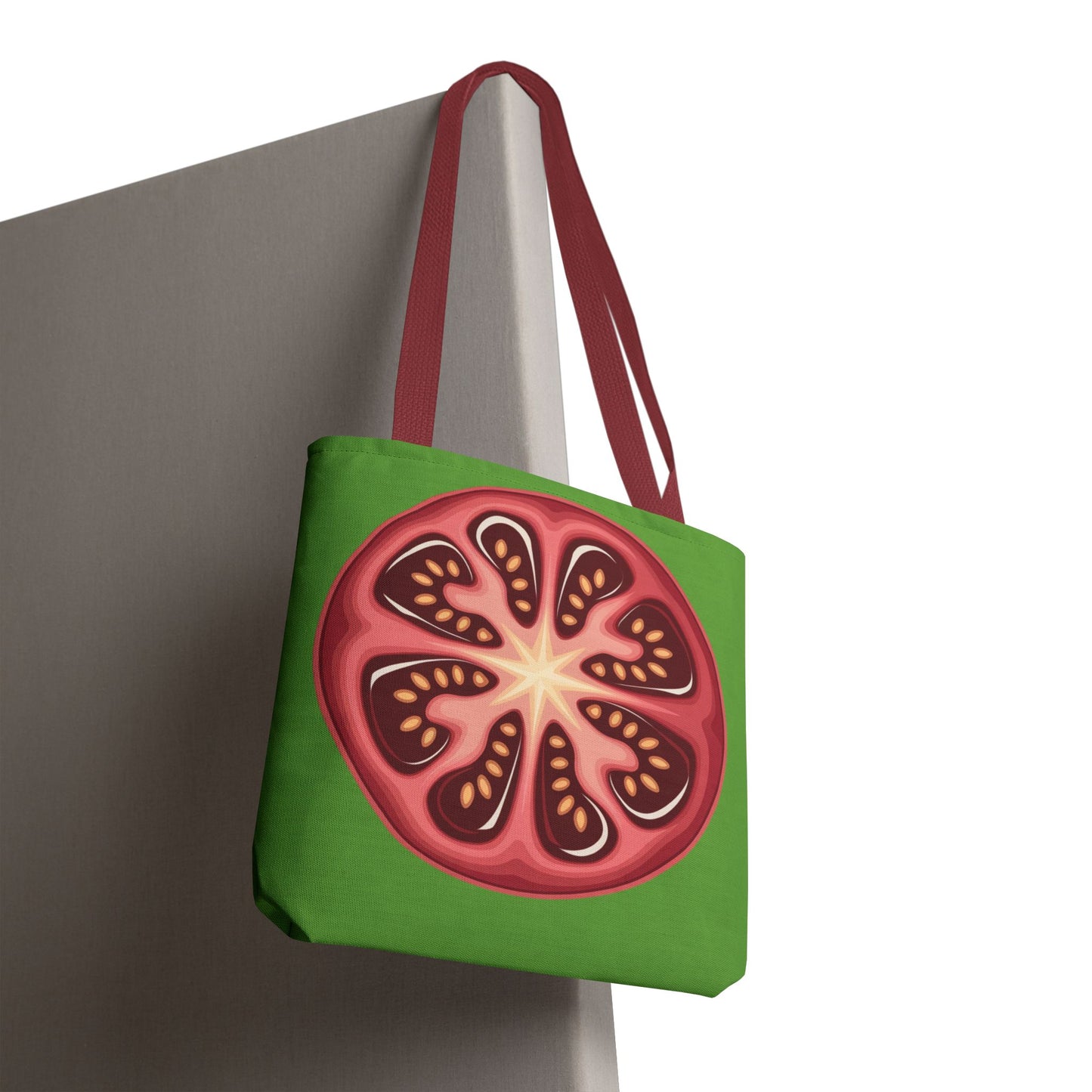 Vibrant Tomato Pattern Tote Bag - Grocery Bag, Reusable Shopping Bag, Eco-Friendly Tote, Farmhouse Decor, Gift for Gardeners