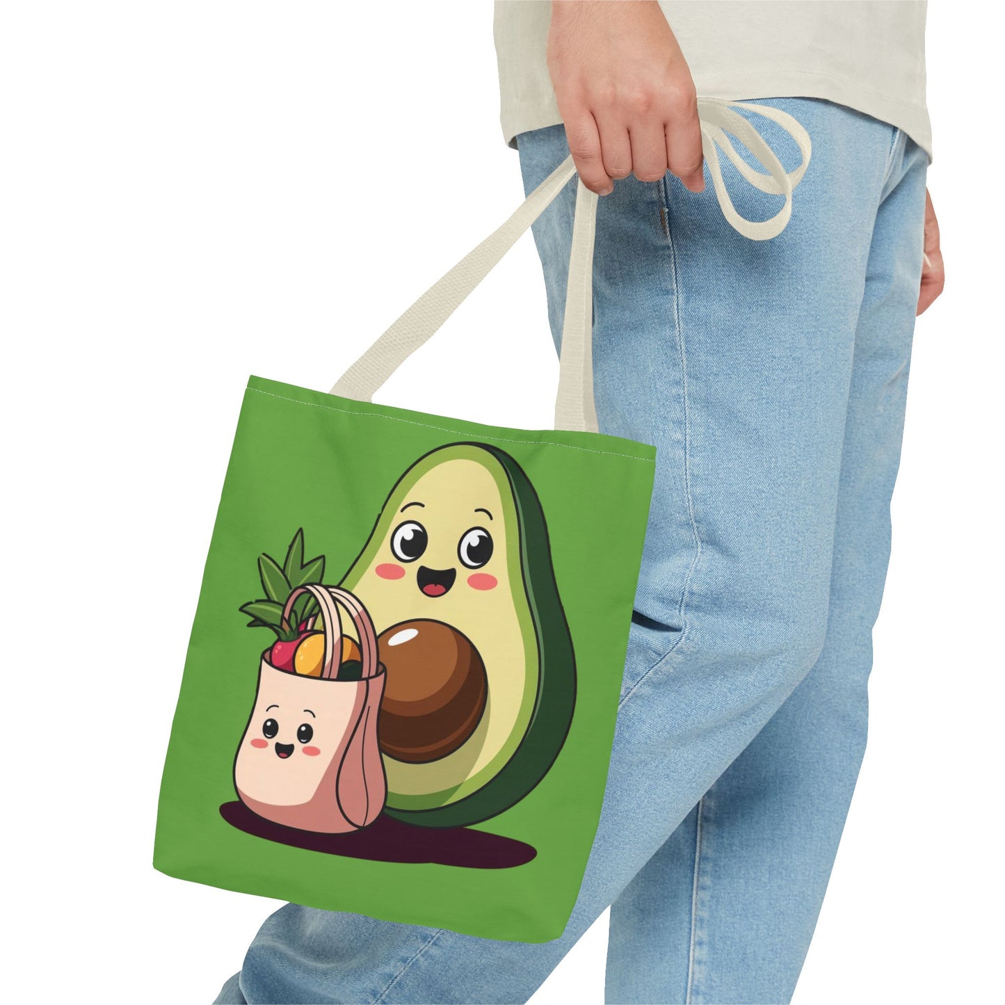 Cute Avocado Tote Bag, Eco-Friendly Shopping, Gift for Foodies, Farmers Market, Fun and Quirky
