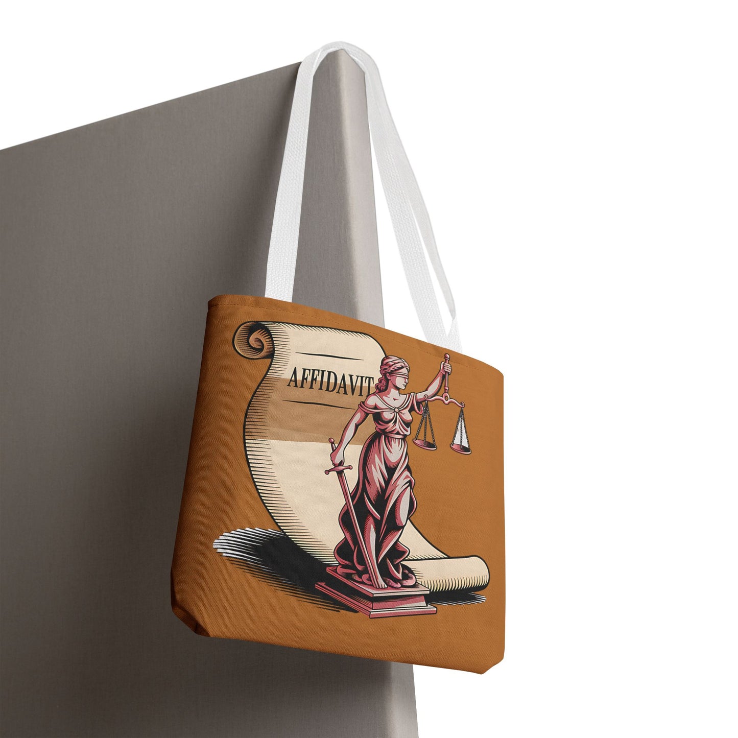 Justice Themed Tote Bag, Legal Tote, Scales of Justice Bag, Law Student Gift, Courtroom Accessory, Legal Professional Bag