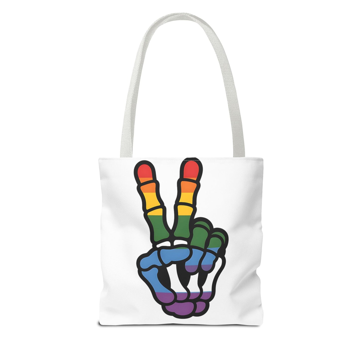 Rainbow Peace Tote Bag - Stylish Eco-Friendly Bag for Everyday Use