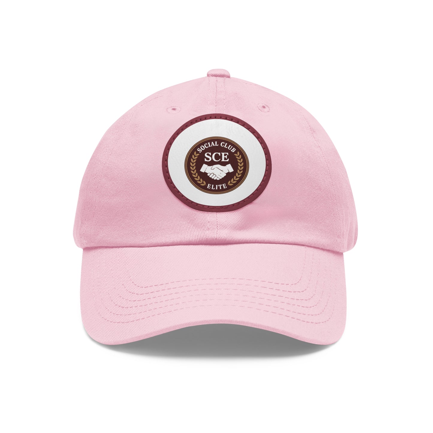 Custom Round Leather Patch Dad Hat for Casual Style