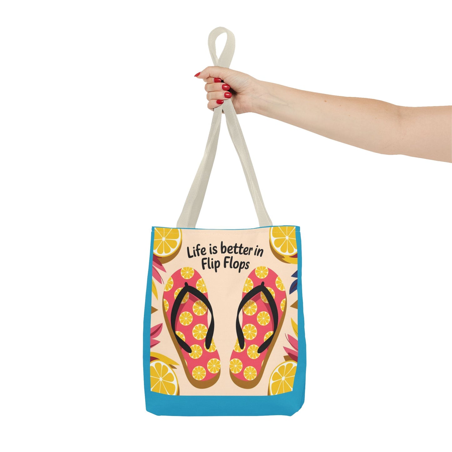 Beach Vibes Tote Bag - Summer Essentials, Fun Beach Accessory, Flip Flop Lover Gift, Vacation Tote, Relaxing Day Out