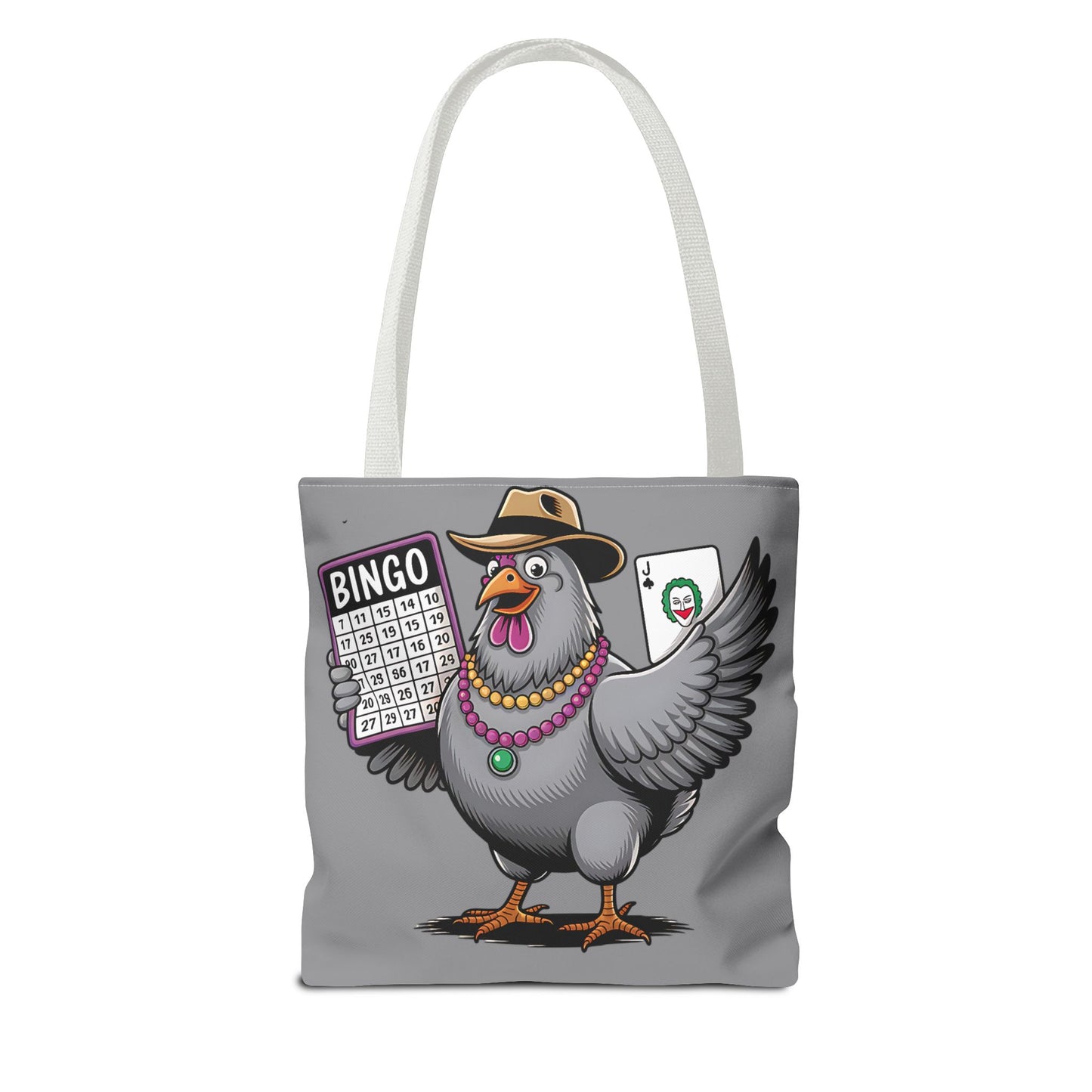 Bingo Pigeon Tote Bag | Fun Game Night Accessory, Beach Bag, Casual Everyday Bag, Gift for Gamers, Quirky Animal Tote