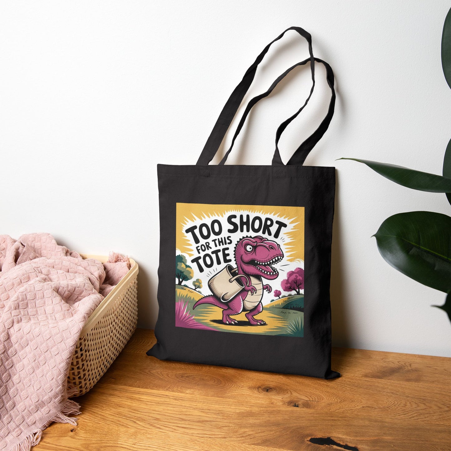 Funny Dinosaur Tote Bag, Reusable Shopping Bag, Gift for Dinosaurs Lovers, Eco-Friendly Tote, Cute Canvas Bag